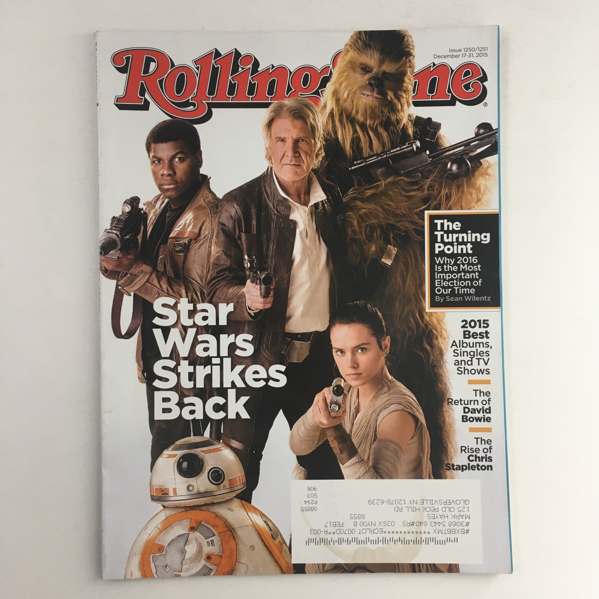 Rolling Stone Magazine December 17 2015 Daisy Ridley, John Boyega, Harrison Ford