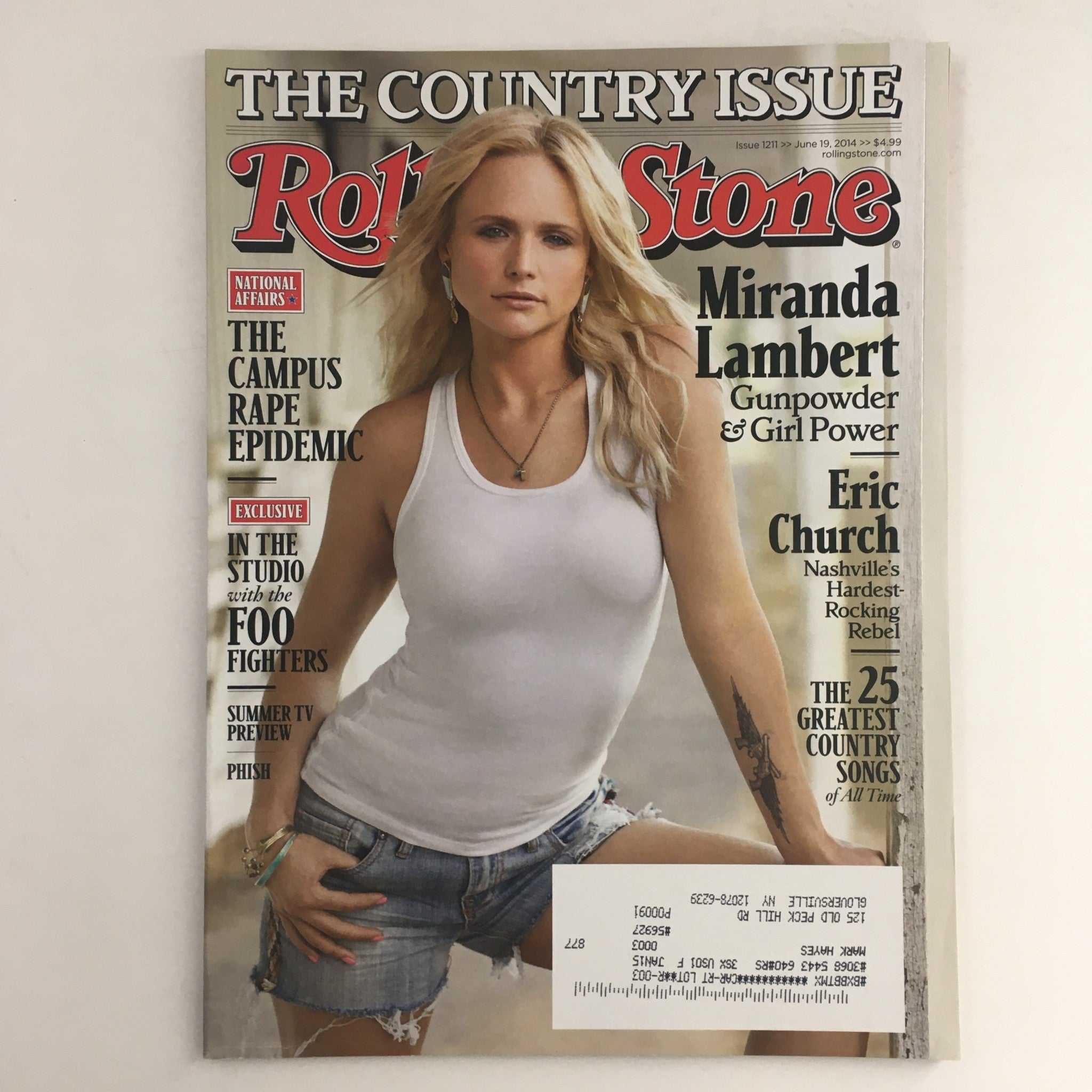 Rolling Stone Magazine June 19 2014 Miranda Lambert, Eric Church, Foo Fighters