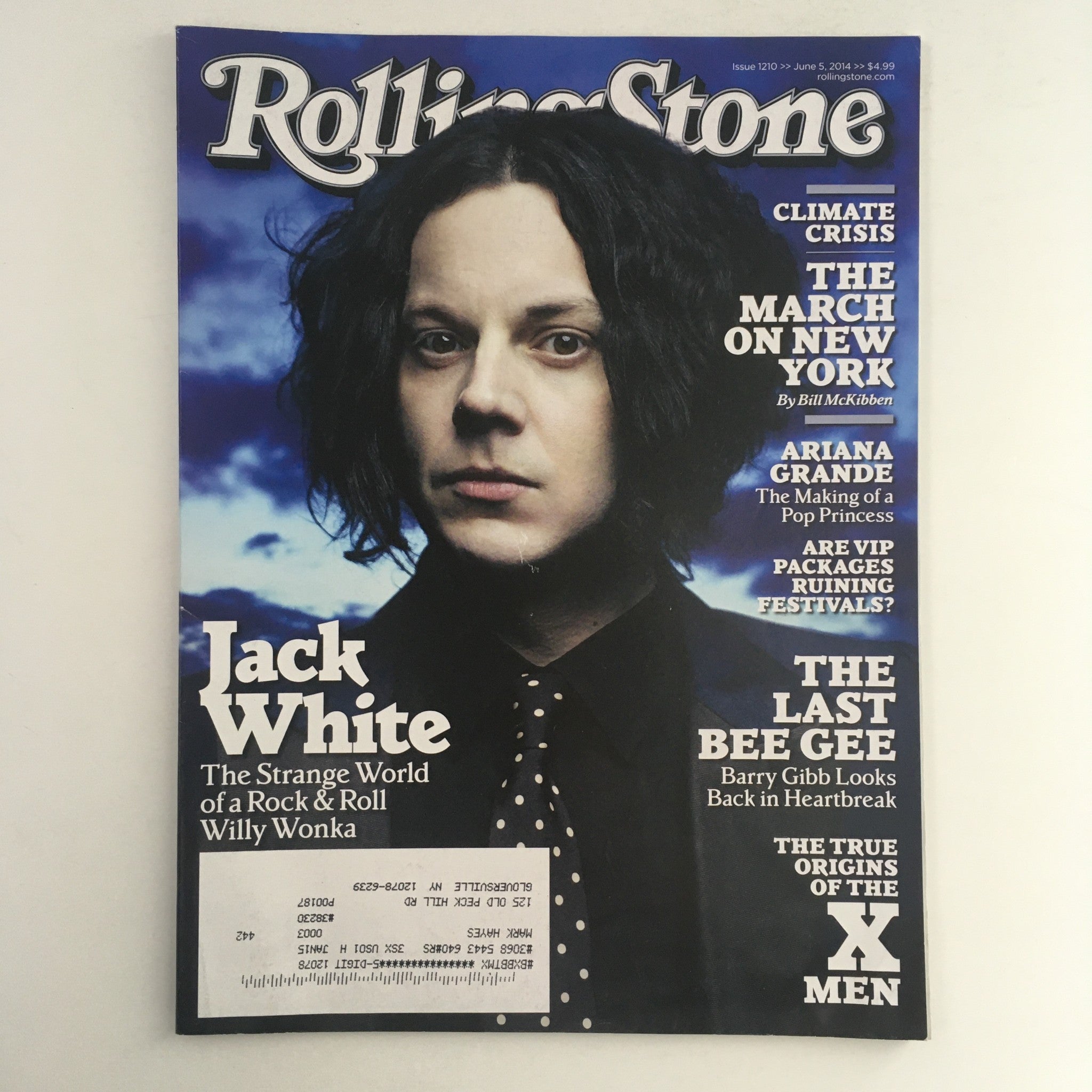 Rolling Stone Magazine June 5 2014 Jack White, Ariana Grande & Barry Gibb