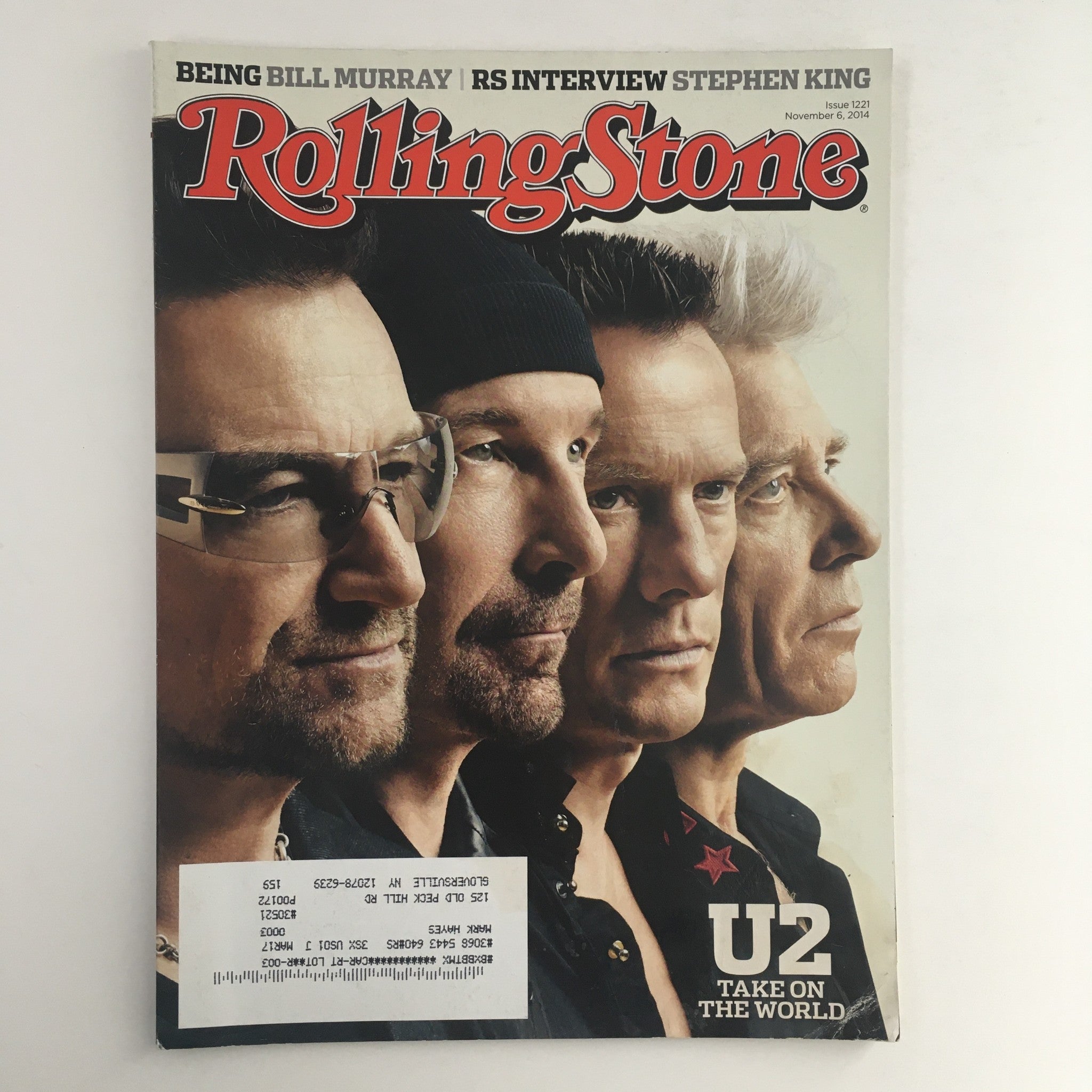 Rolling Stone Magazine November 6 2014 U2 Rock Band, Bill Murray & Stephen King