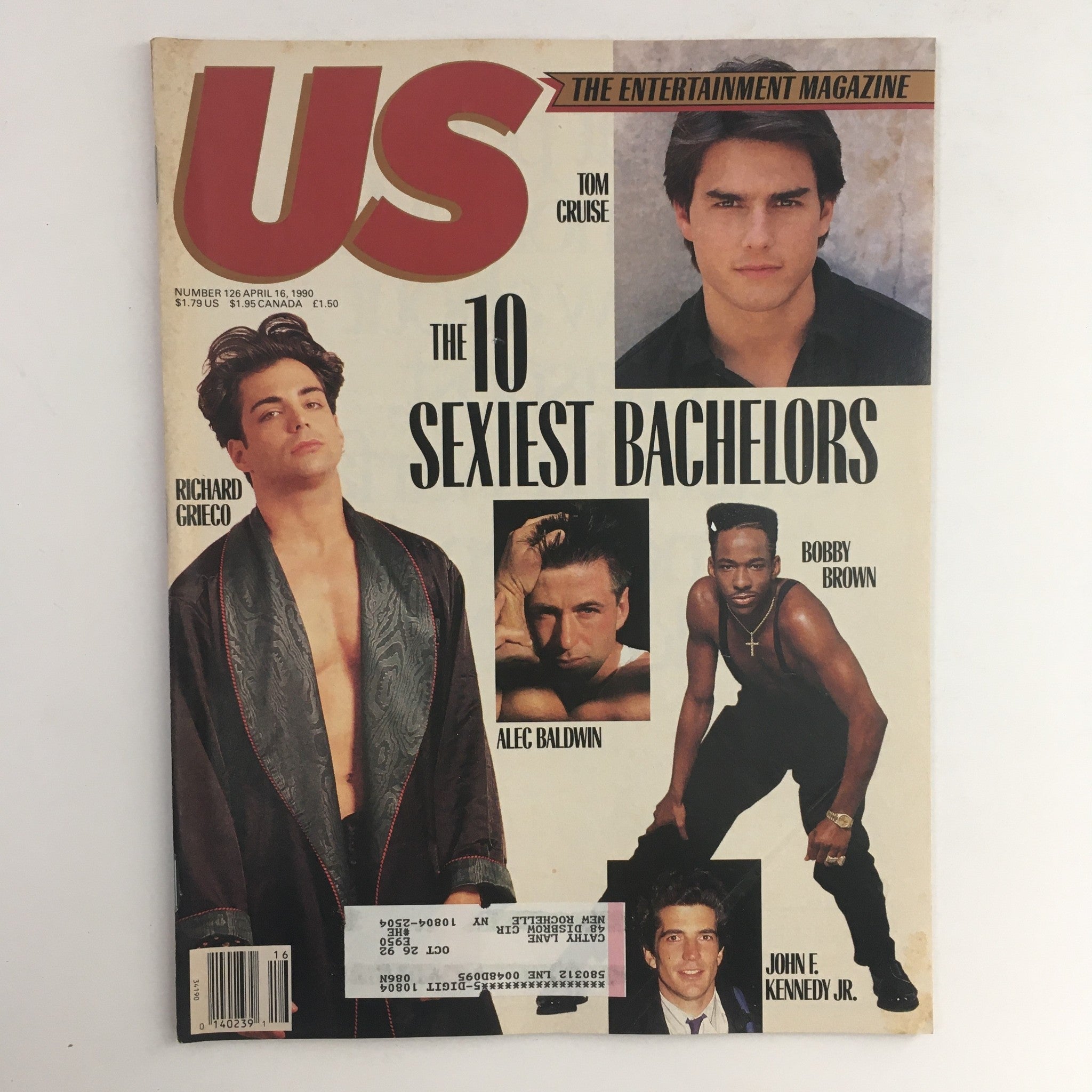 US Magazine #126 April 16 1990 Tom Cruise, Richard Grieco, Alec Baldwin & JFK Jr