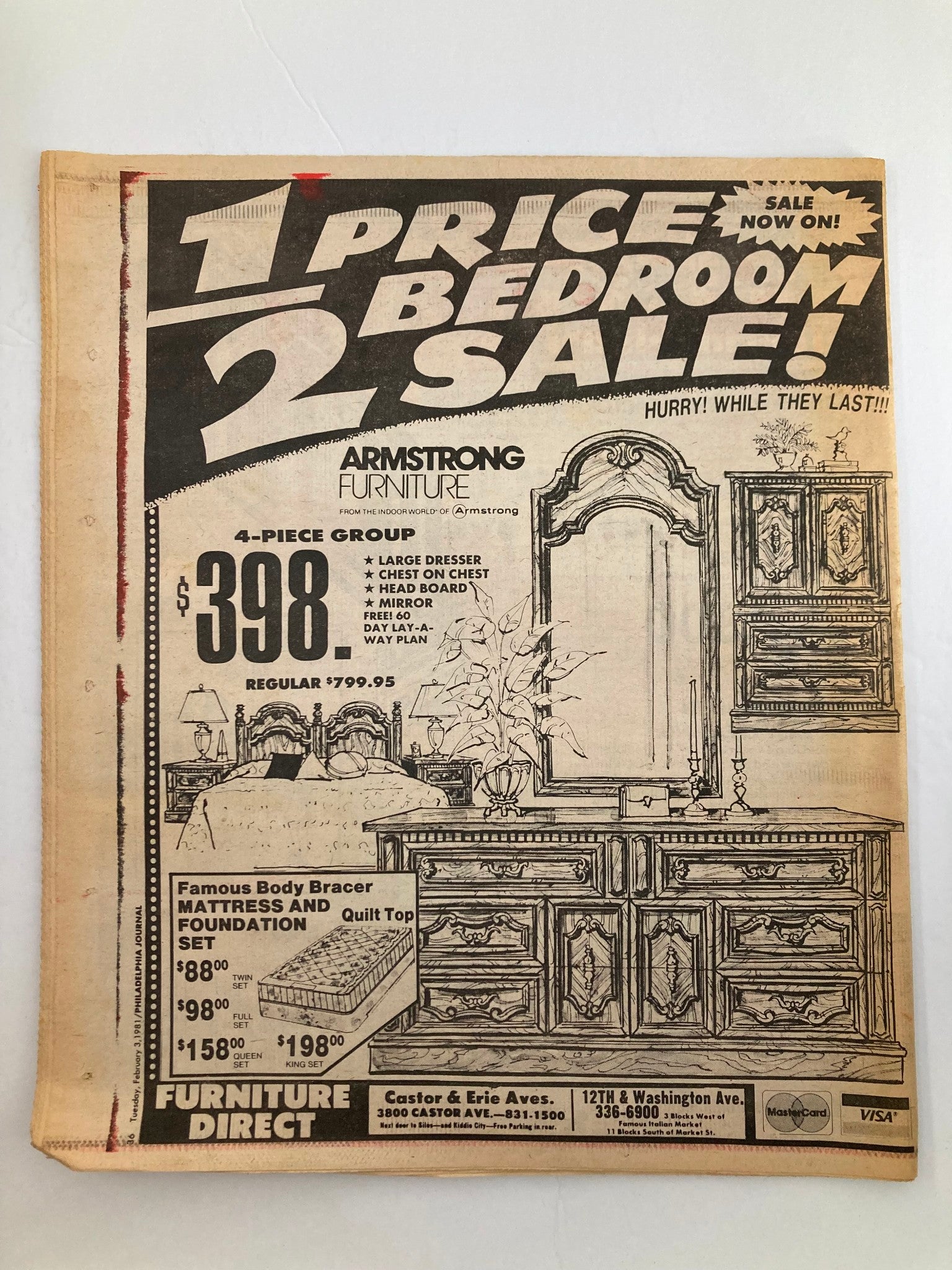 Philadelphia Journal Tabloid Febraury 3 1981 Vol 4 #49 Jean Robinson, Anne Renzi