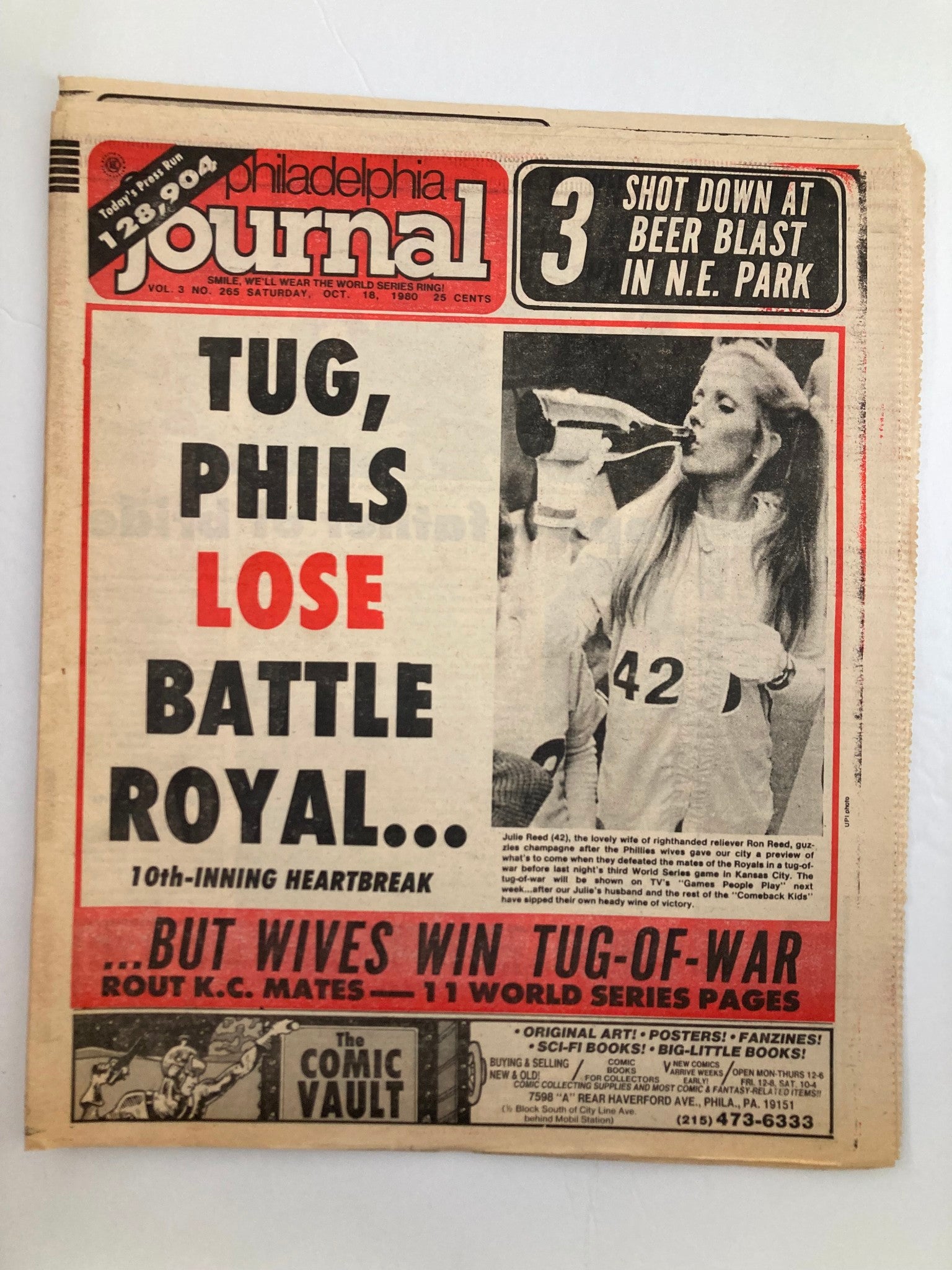 Philadelphia Journal Tabloid October 18 1980 Vol 3 #265 Julie Rod, Ron Reed Wife