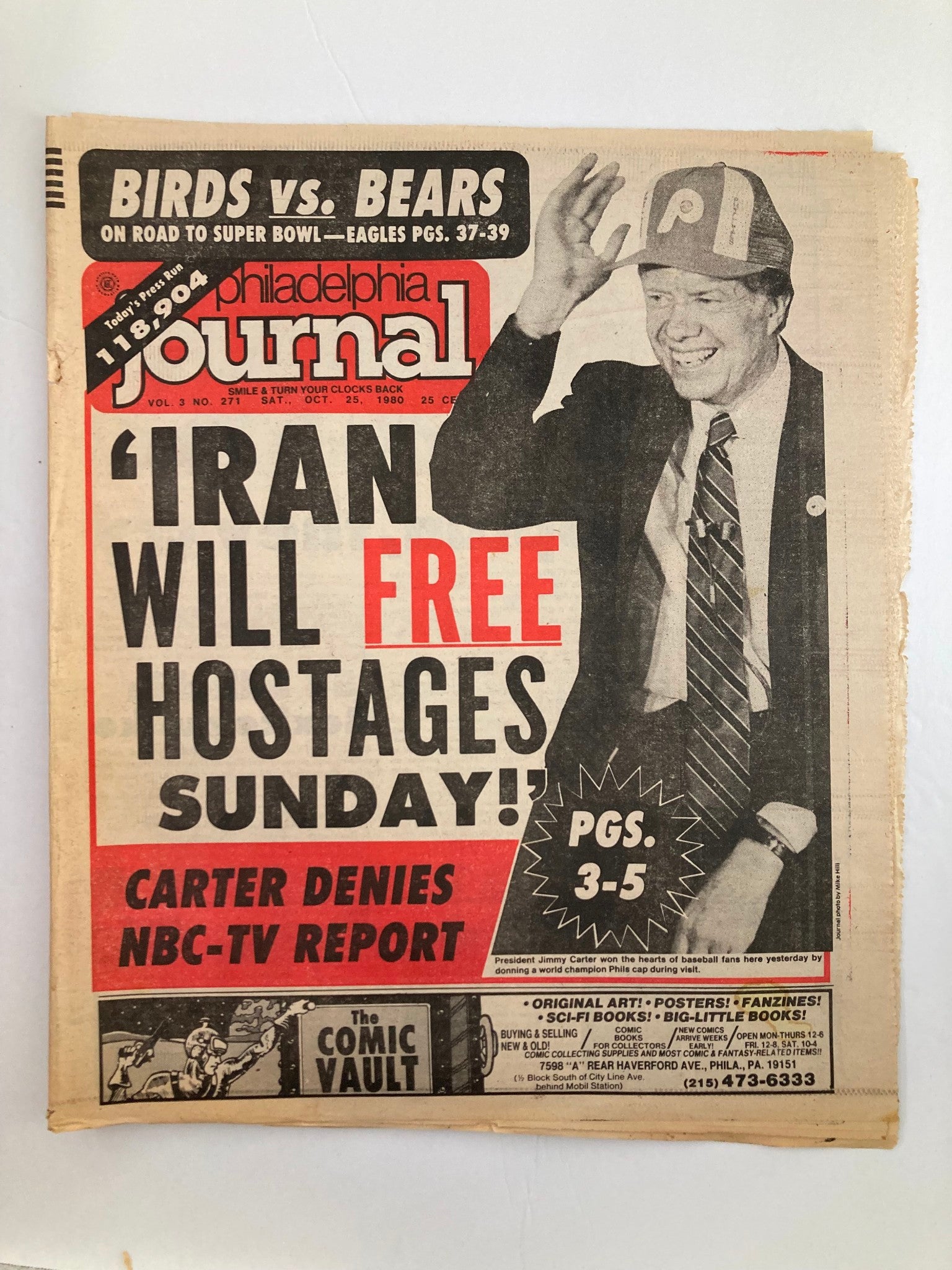 Philadelphia Journal Tabloid October 25 1980 Vol 3 #271 President Jimmy Carter