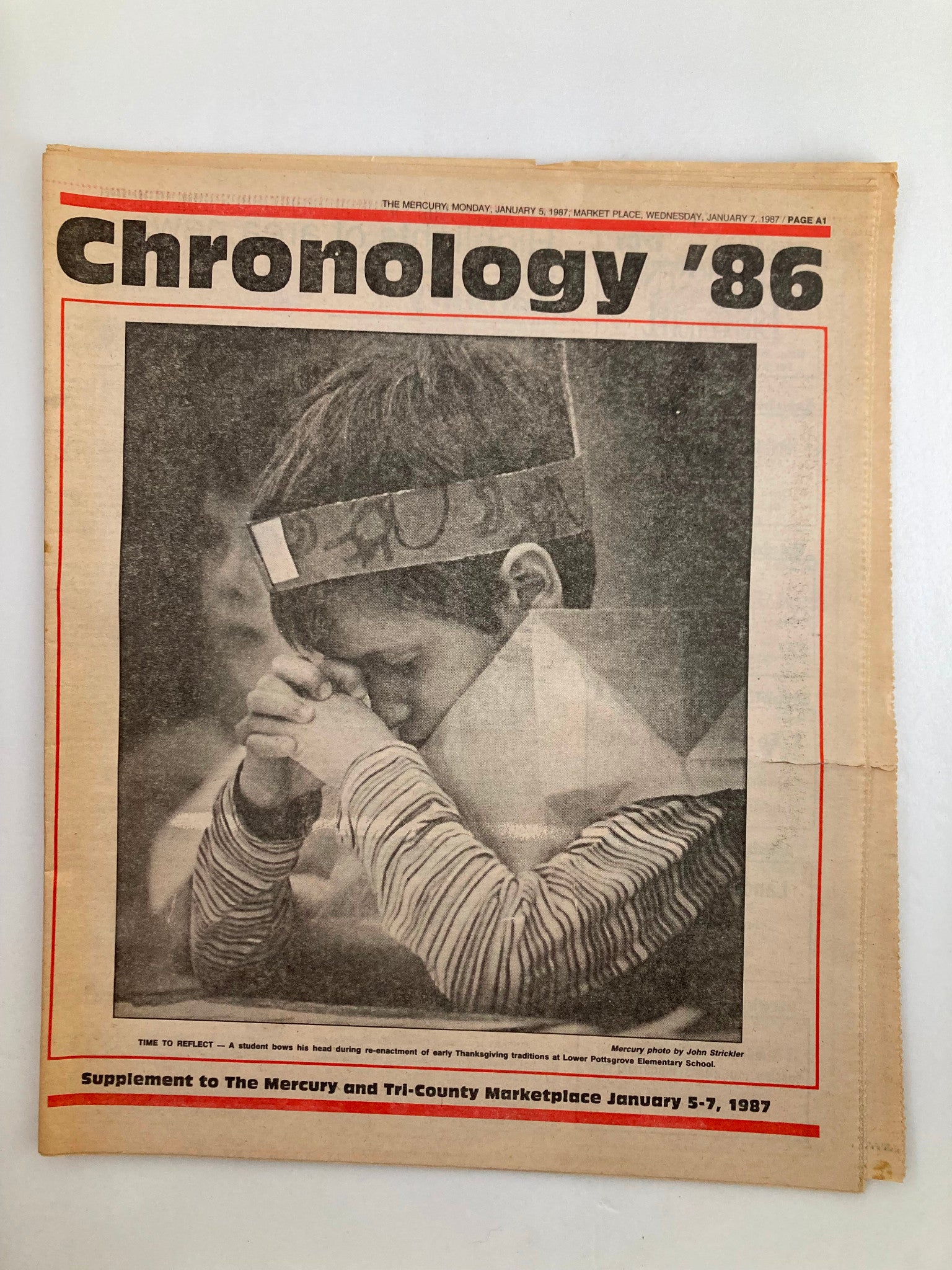 The Mercury Supplementary Tabloid January 5 1987 Chronology '86 Time to Reflect