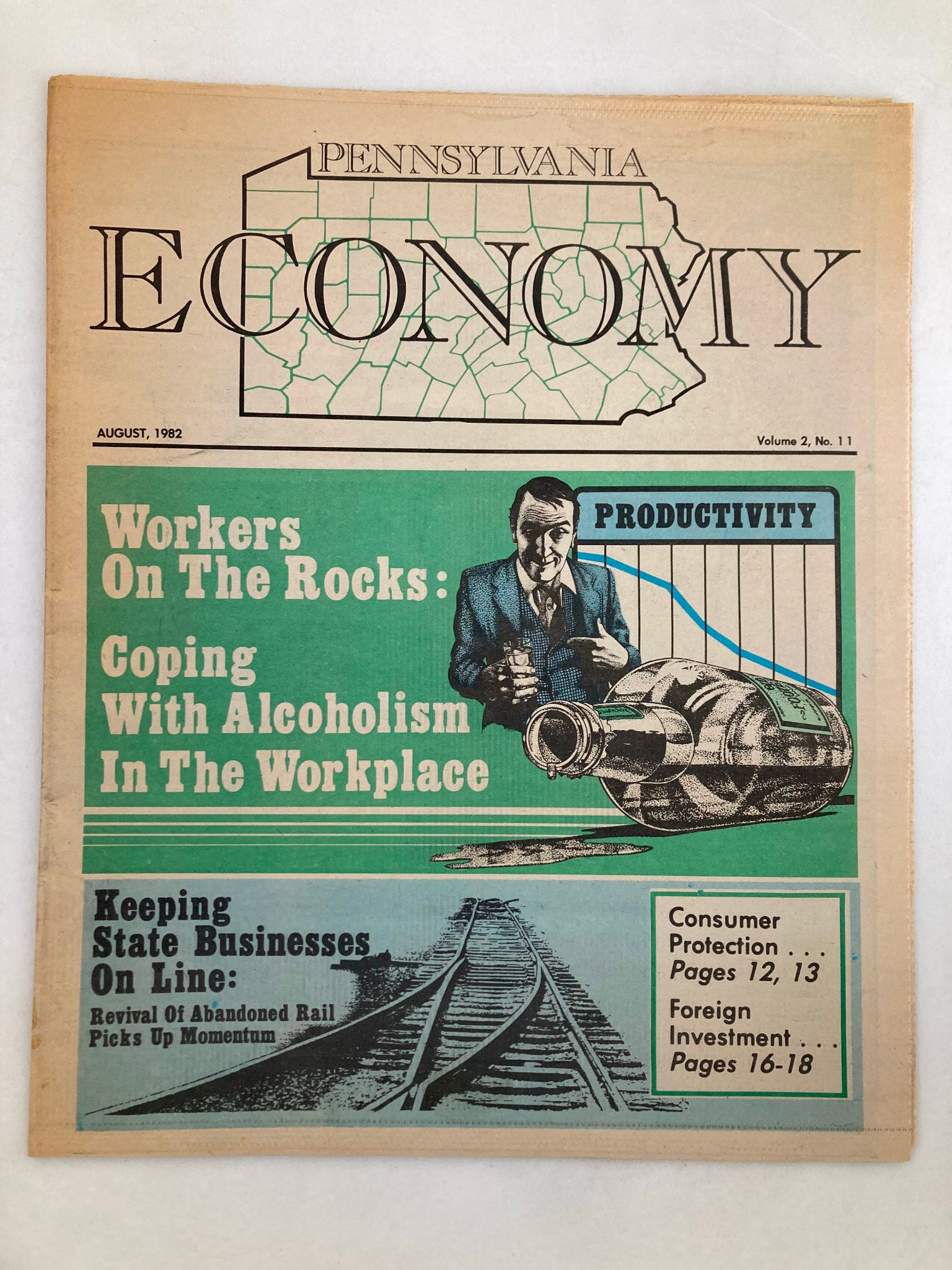 Pennsylvania Economy Tabloid August 1982 Vol 2 #11 Workers On The Rocks