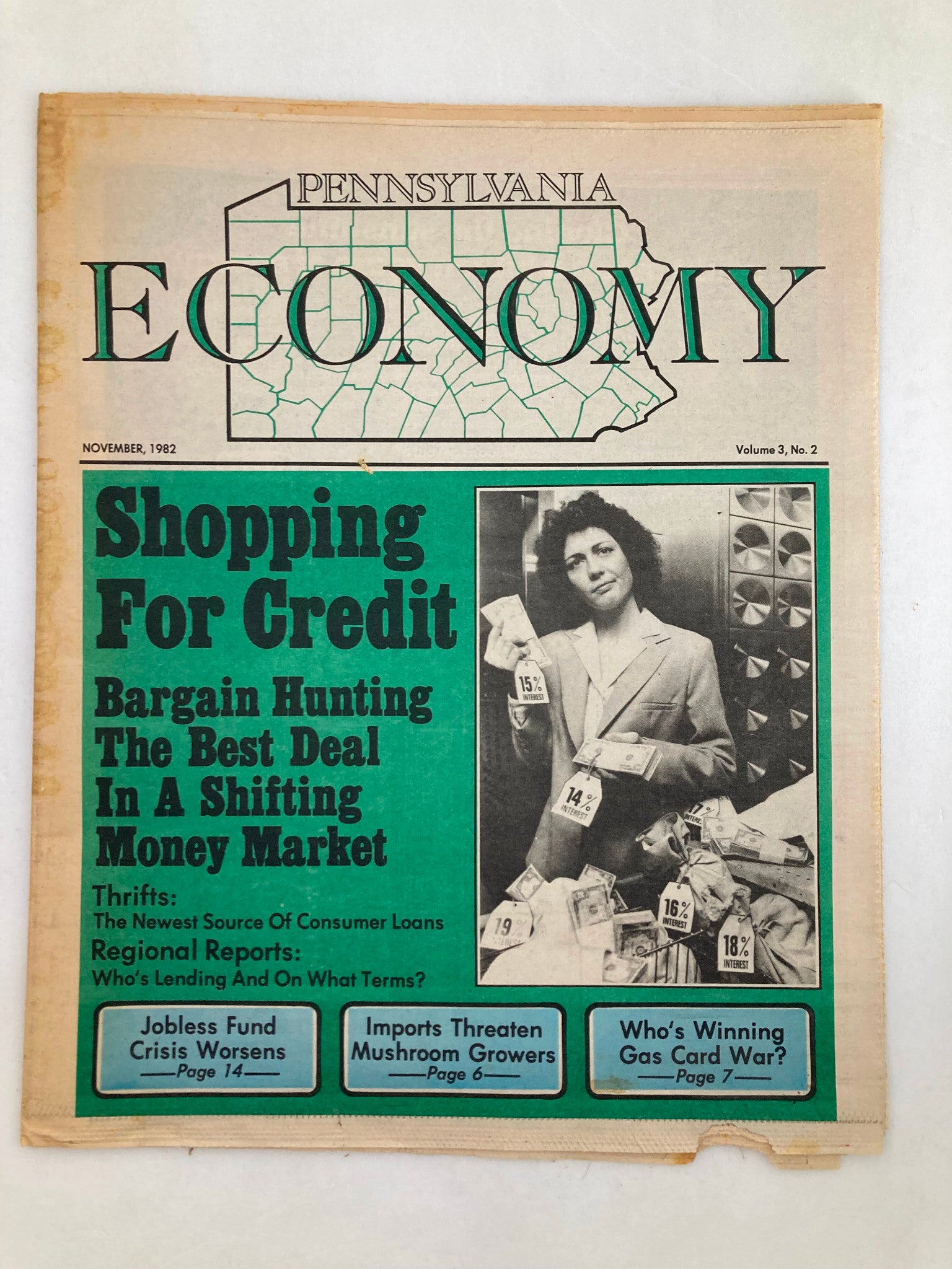 Pennsylvania Economy Tabloid November 1982 Vol 3 #2 Shopping for Credit