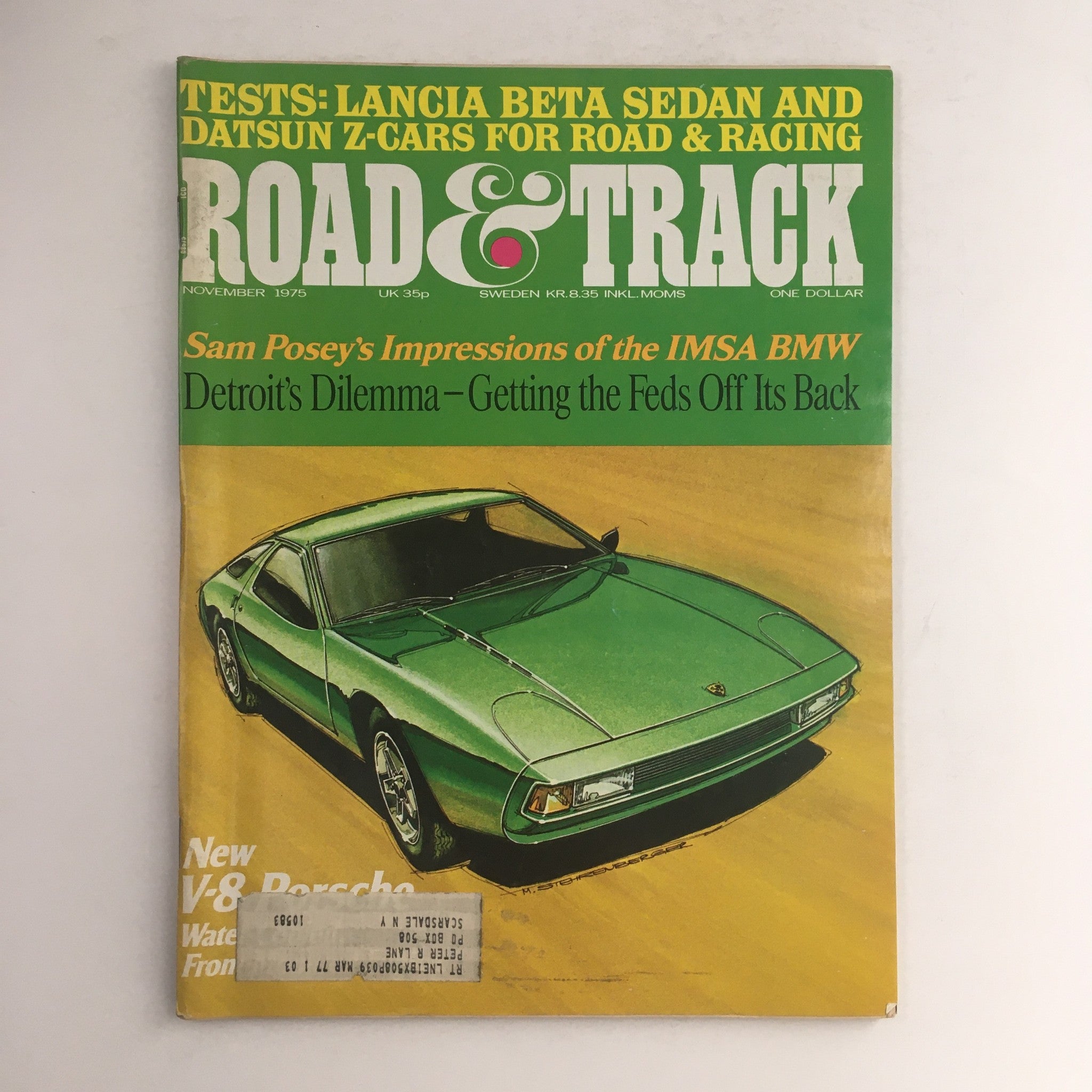 Road & Track Magazine November 1975 Lancia Beta Sedan & Datsun Z-Cars, VG