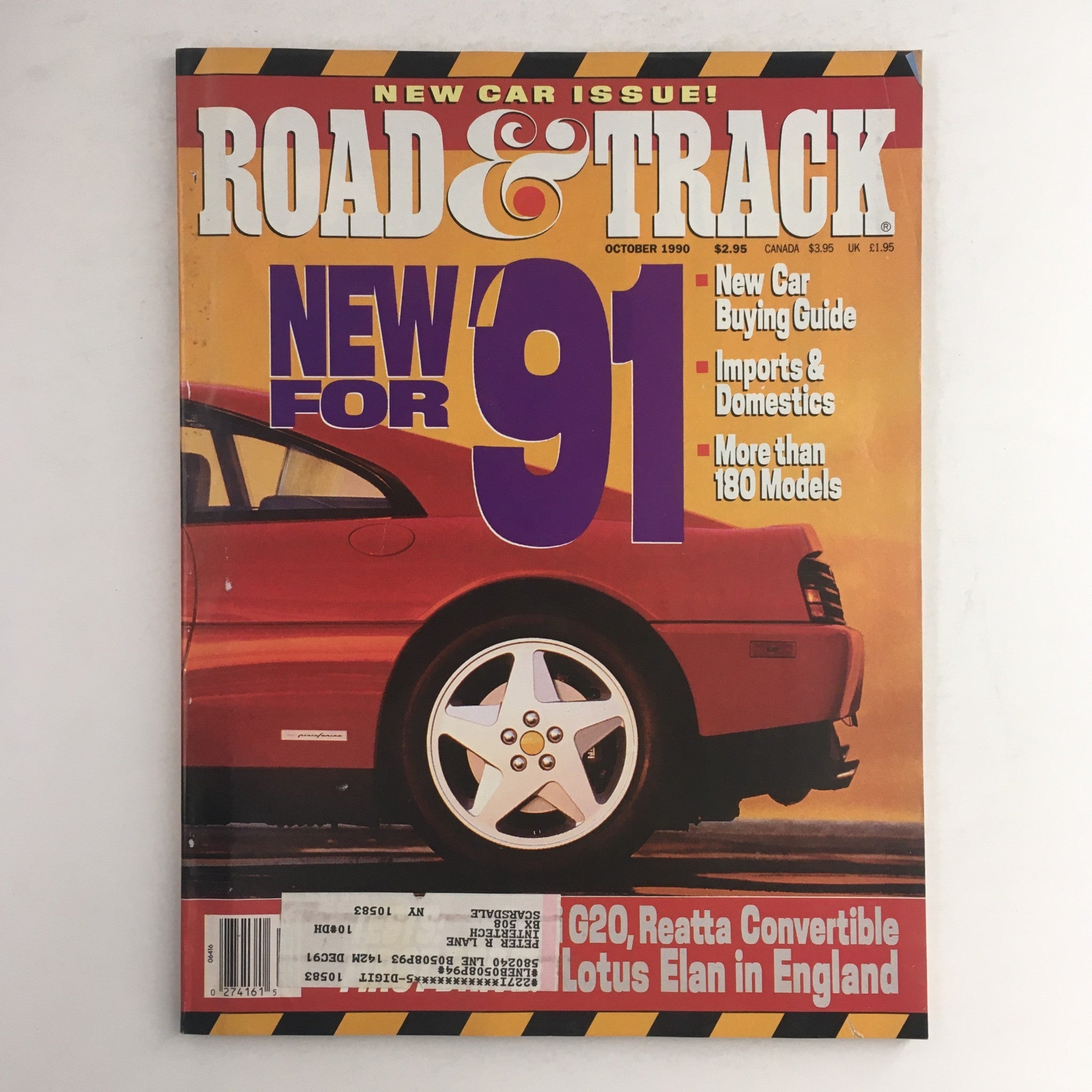 Road & Track Magazine October 1990 Car Buying Guide & Imports & Domestics, VG