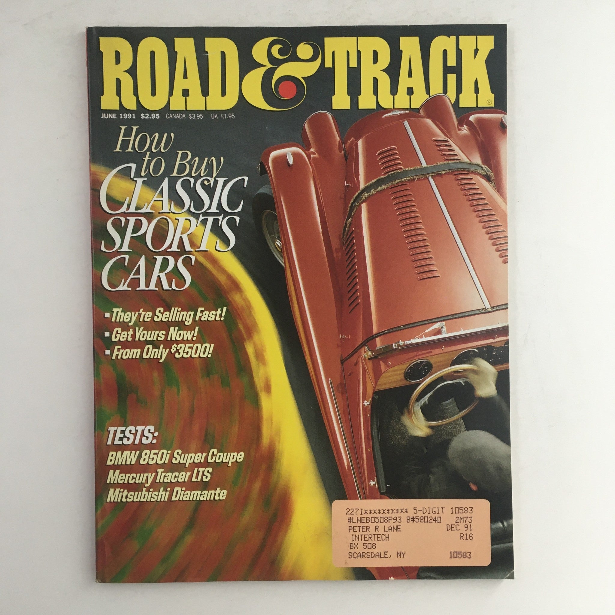 Road & Track Magazine June 1991 BMW 850i Super Coupe & Mercury Tracer LTS, VG