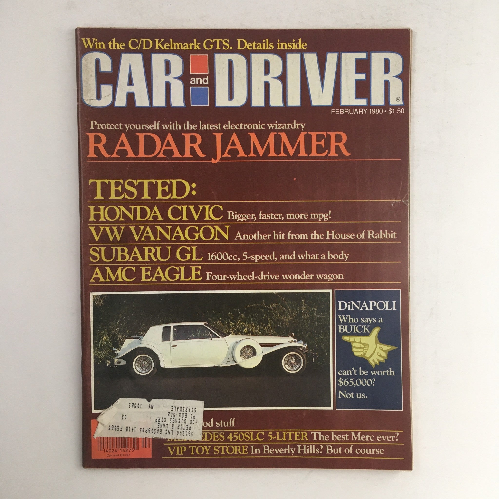 Car & Driver Magazine February 1980 Honda Civic & VW Vanagon Road Test, VG