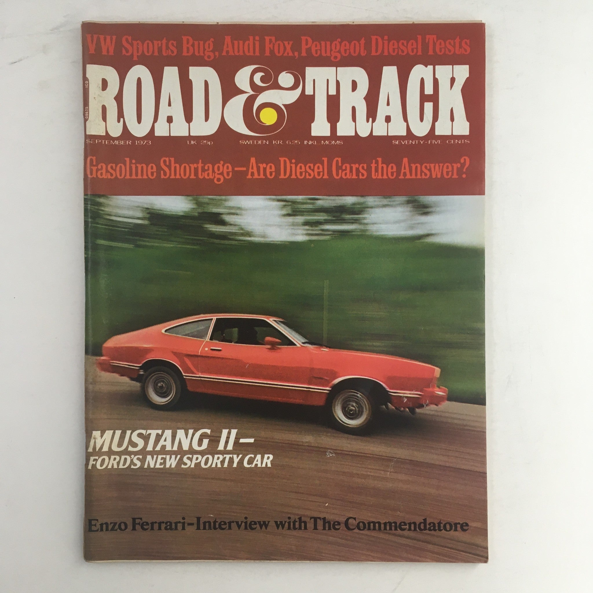 Road & Track Magazine September 1973 Ford Mustang II New Sporty Car, No Label