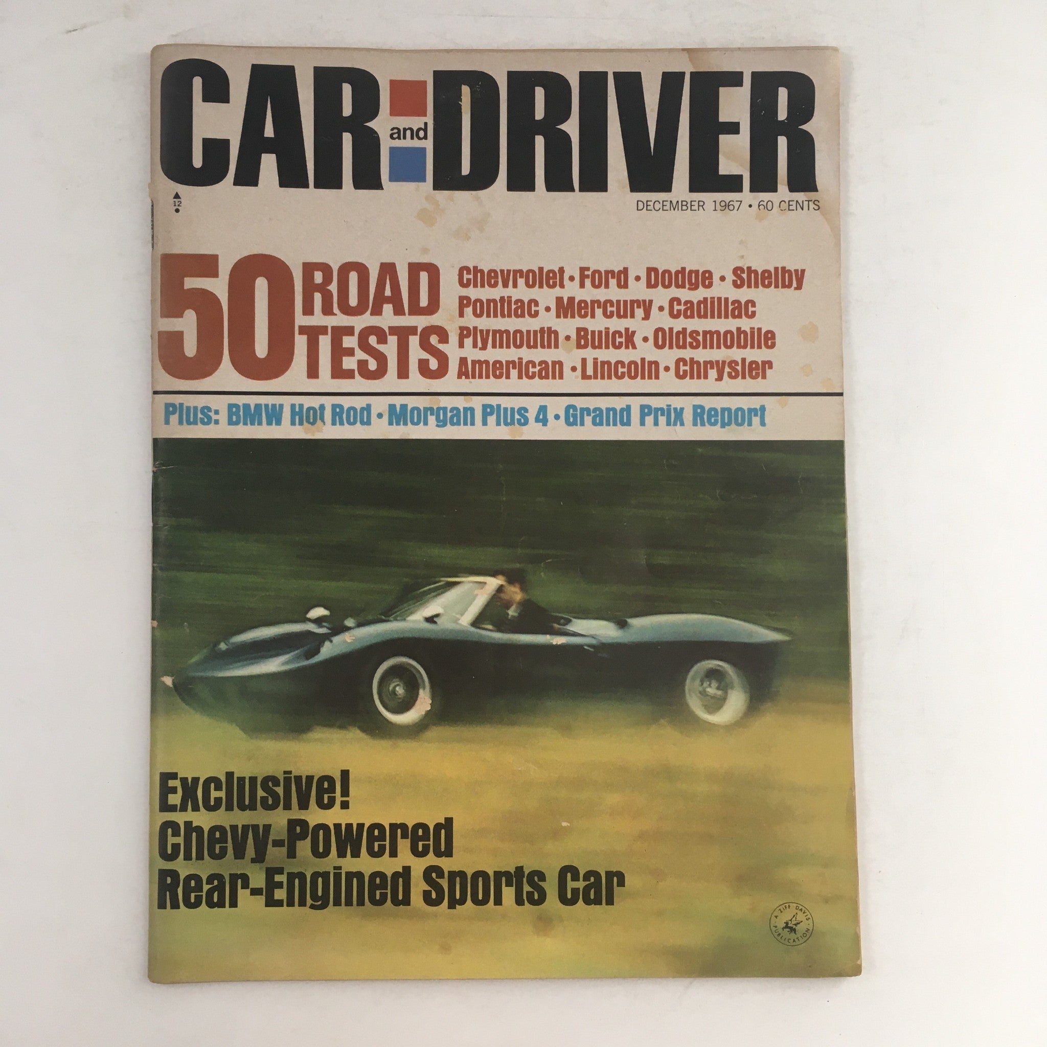 Road & Track Magazine December 1967 Chevrolet, Ford & Dodge Road Test No Label