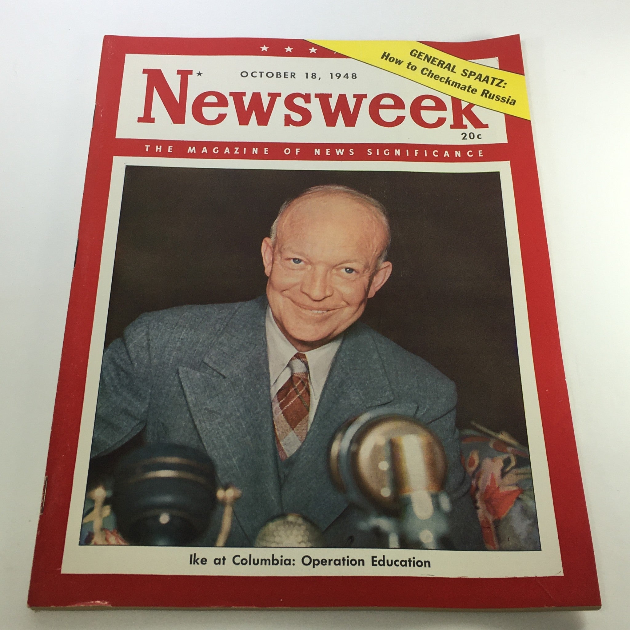 VTG Newsweek Magazine October 18 1948 Dwight 'Ike' Eisenhower No Label