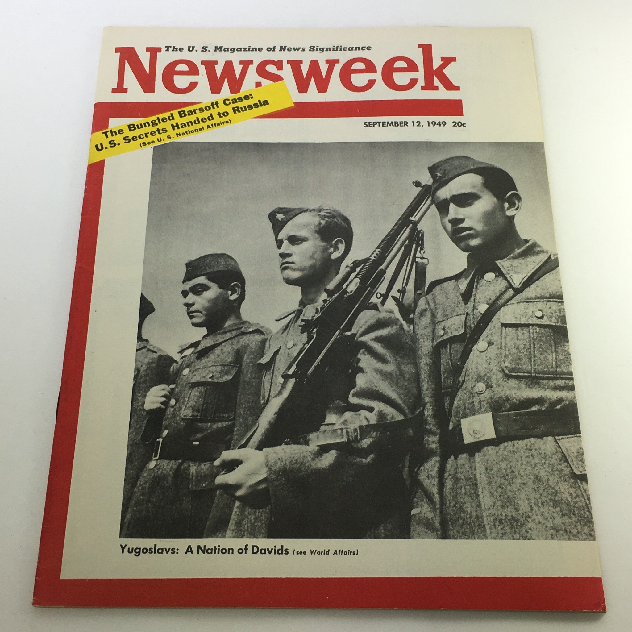 VTG Newsweek Magazine September 12 1949 - Yugoslavs A Nation of Davids No Label