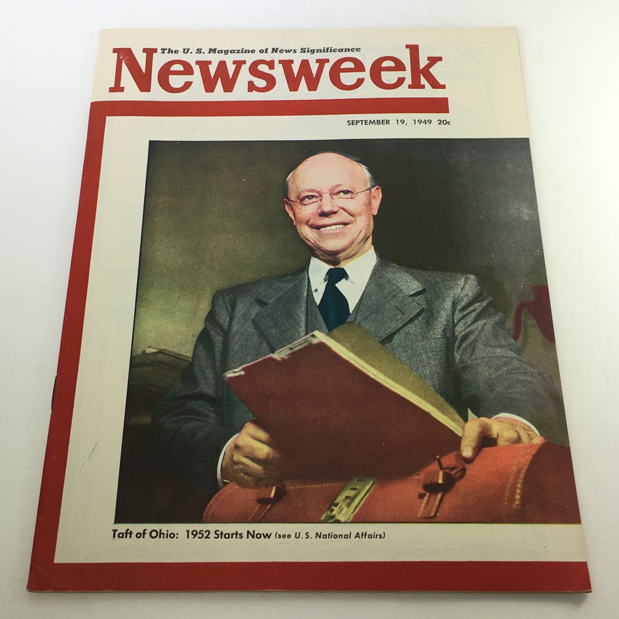 VTG Newsweek Magazine September 19 1949 - Robert A. Taft No Label