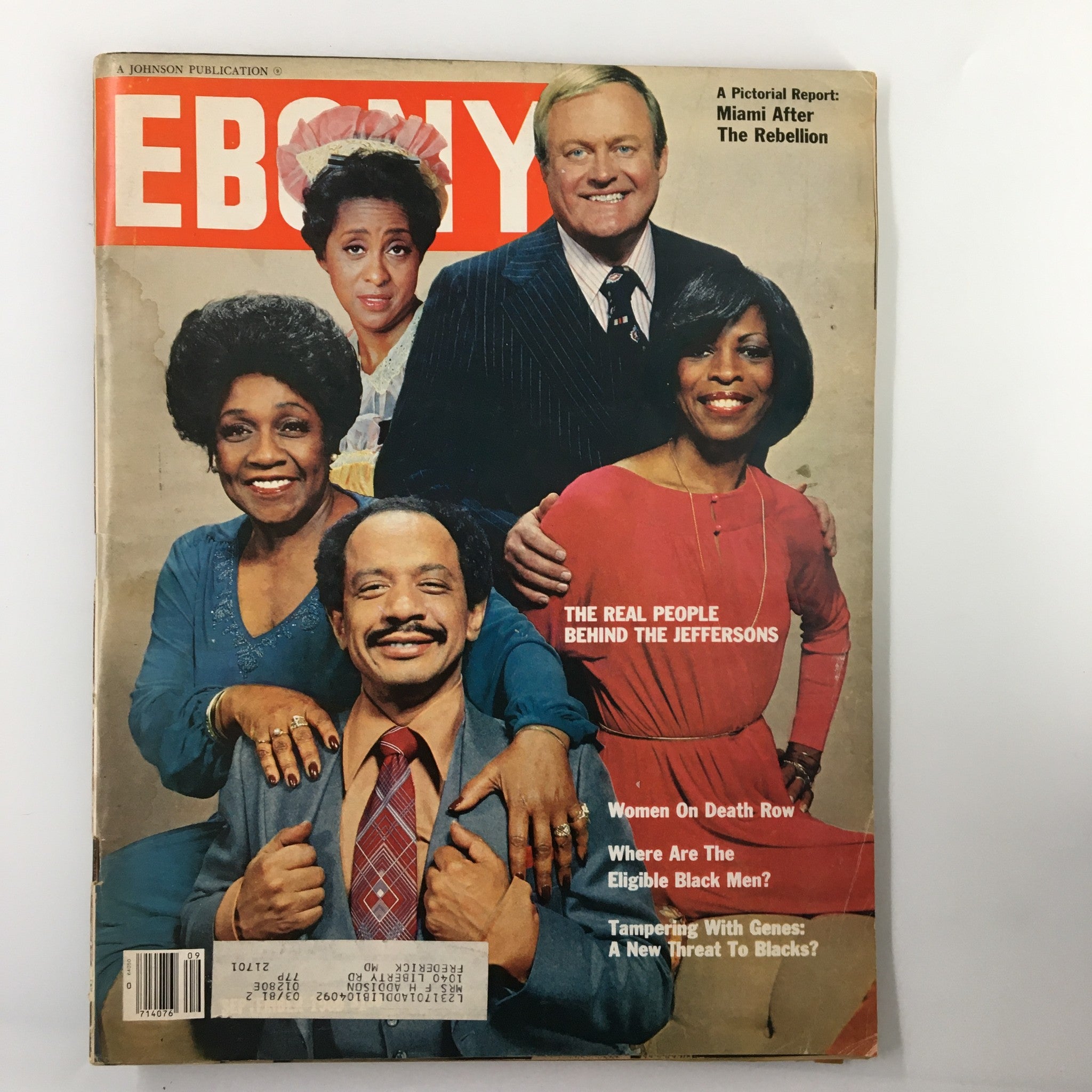 VTG Ebony Magazine Vol. 35 No. 11 September 1980 Sherman Hemsley, Isable Sanford