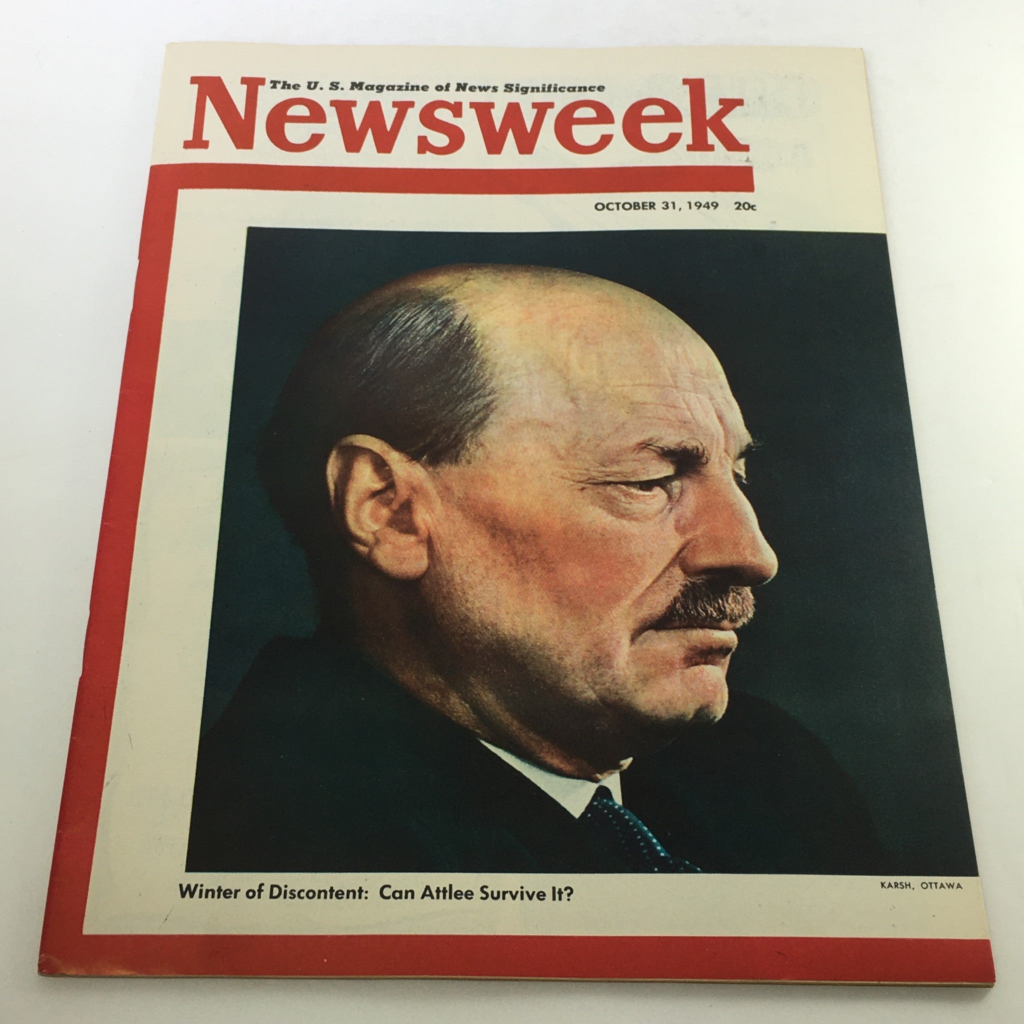 VTG Newsweek Magazine October 31 1949 - Clement Richard Attlee / No Label