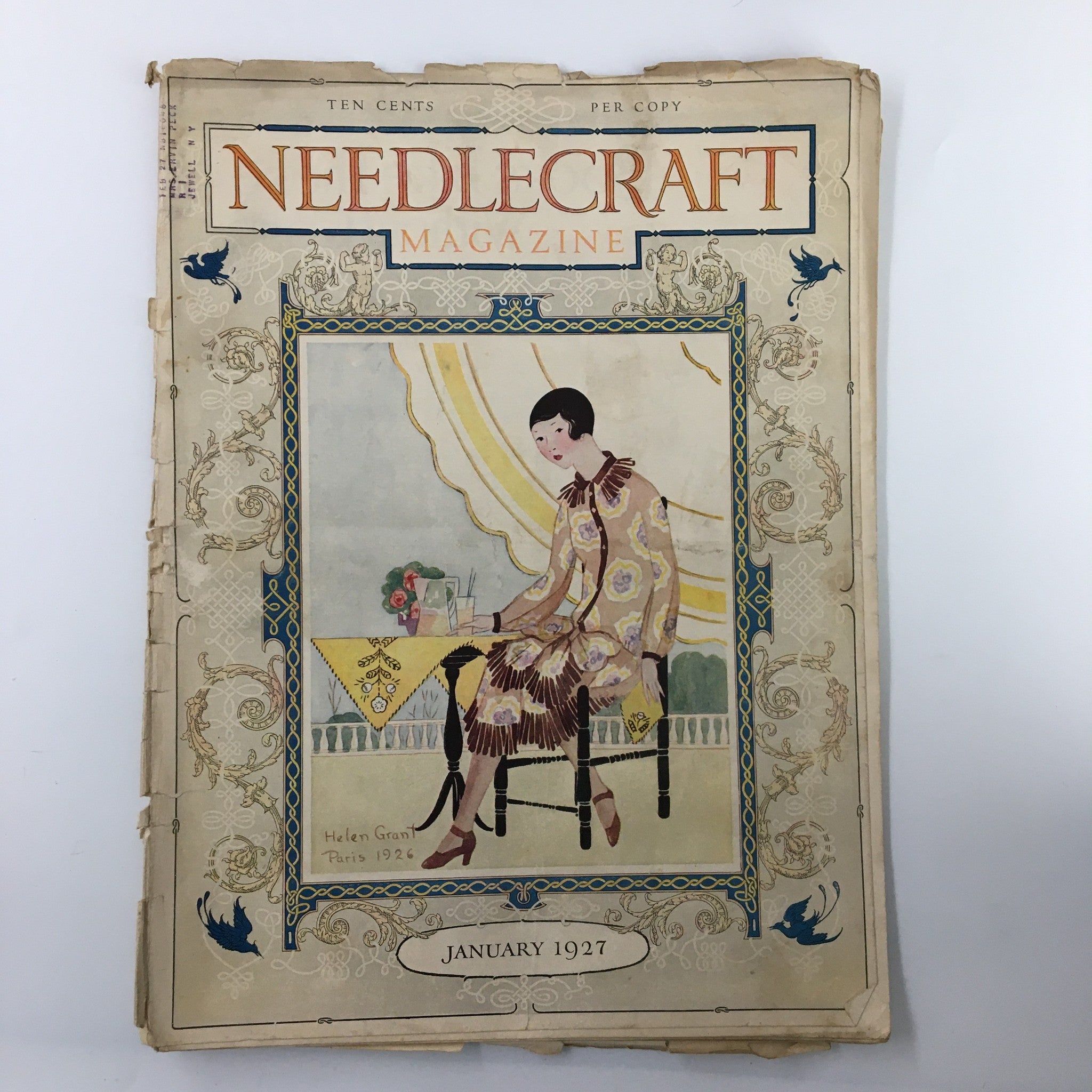 VTG Needlecraft Magazine January 1927 The Old Year and the New by Louis R. Wells