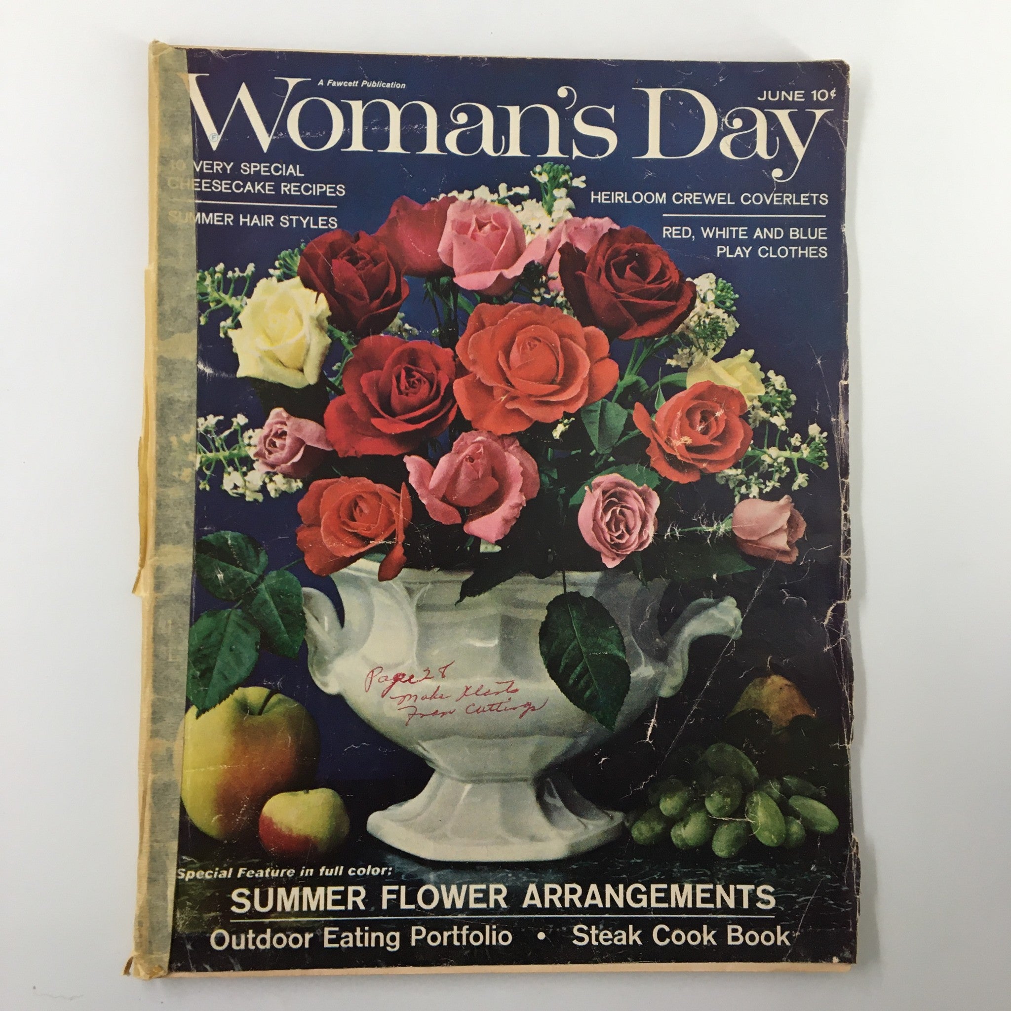 VTG Woman's Day Magazine June 1963 Summer Flower Arrangements No Label