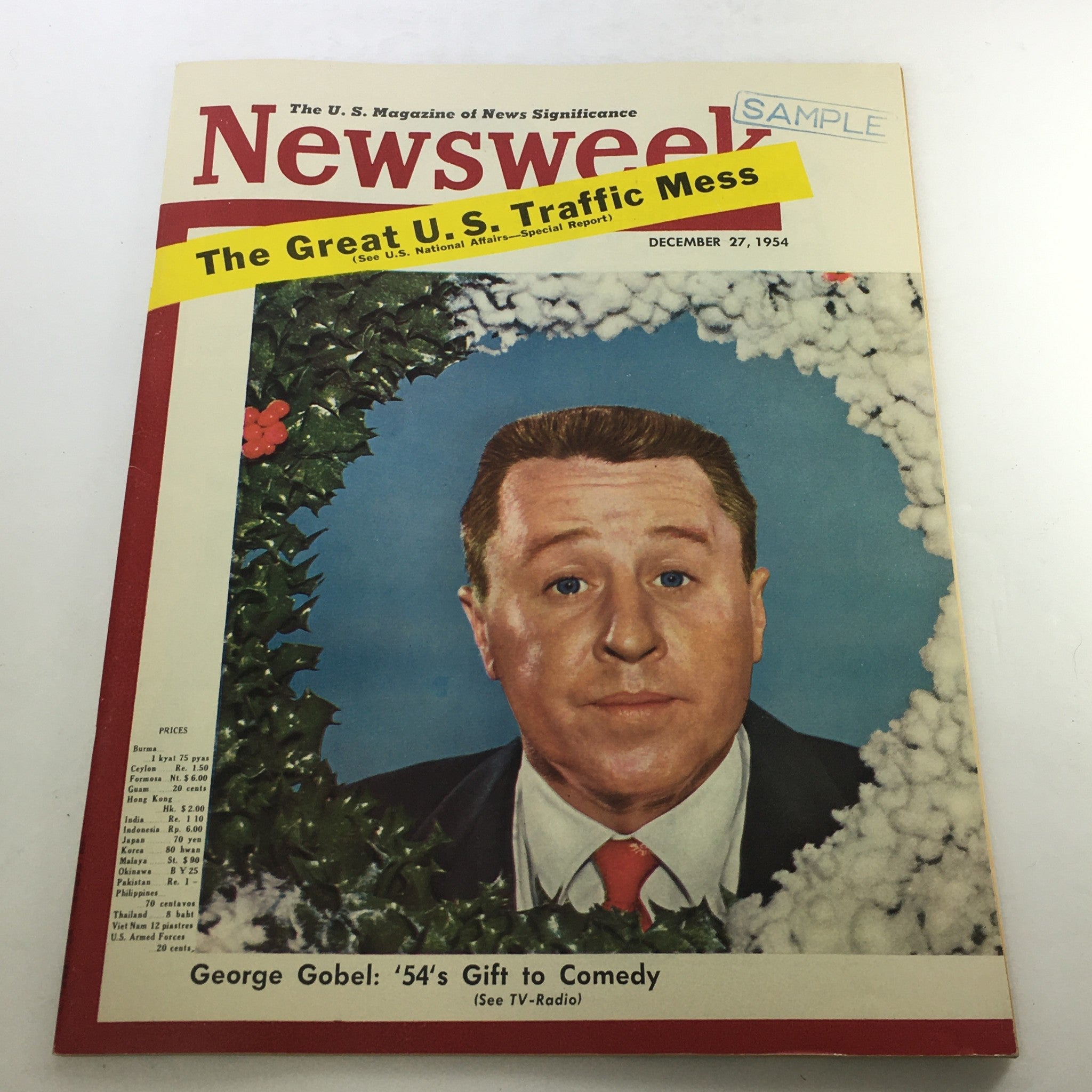 VTG Newsweek Magazine December 27 1954 - George Gobel / Newsstand / No Label