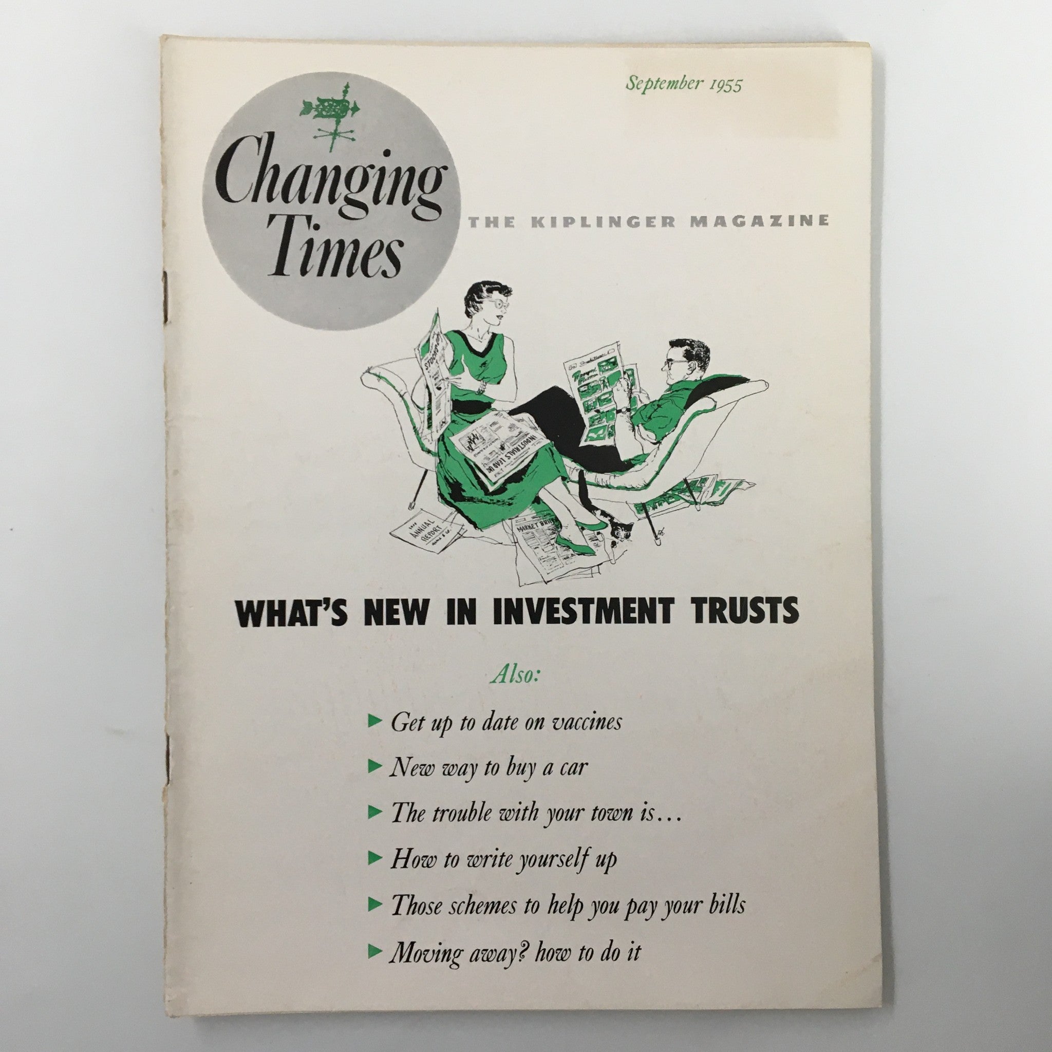 VTG Changing Times Magazine September 1955 Those Schemes To Help You Pay Bills