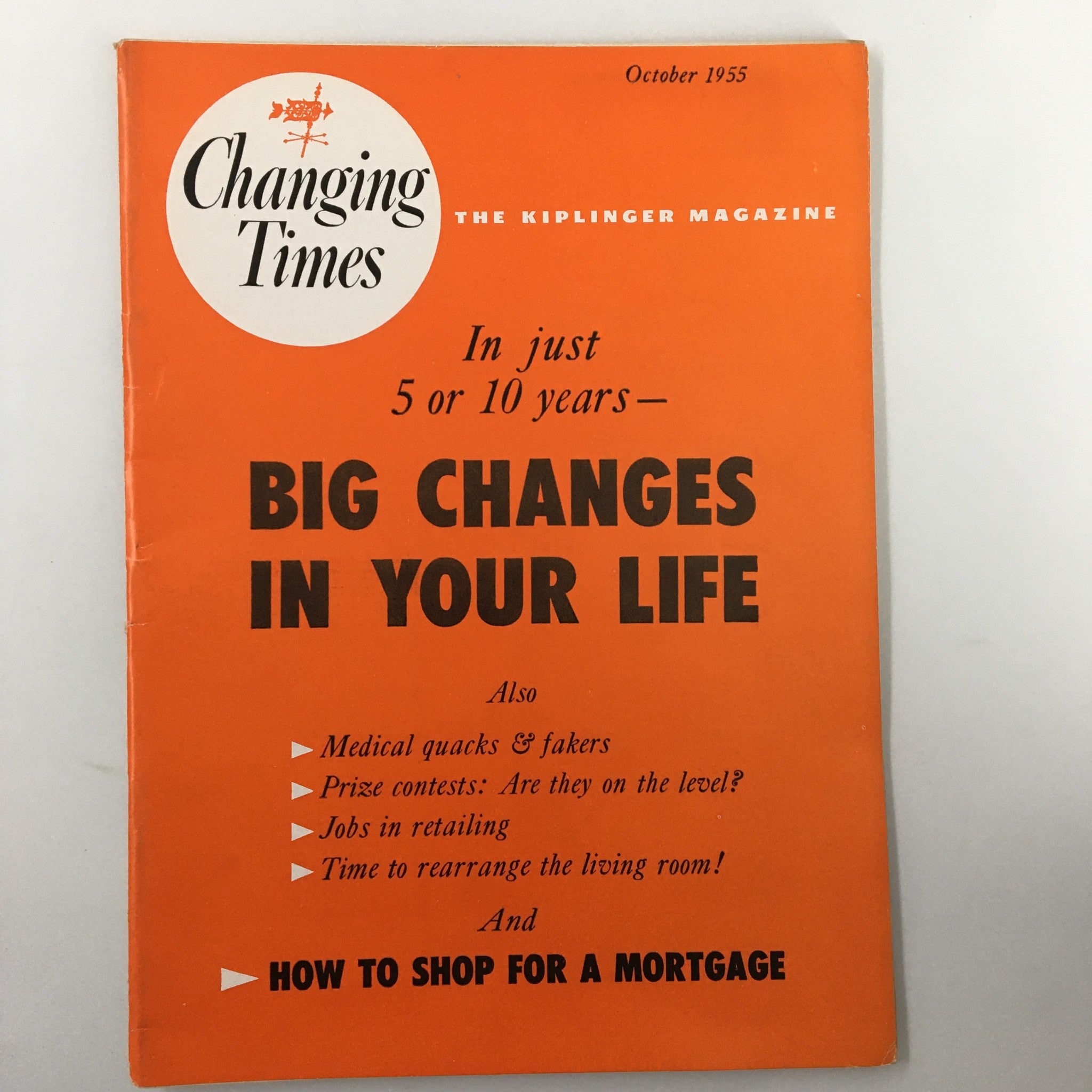 VTG Changing Times Magazine October 1955 Time To Rearrange The Living Room