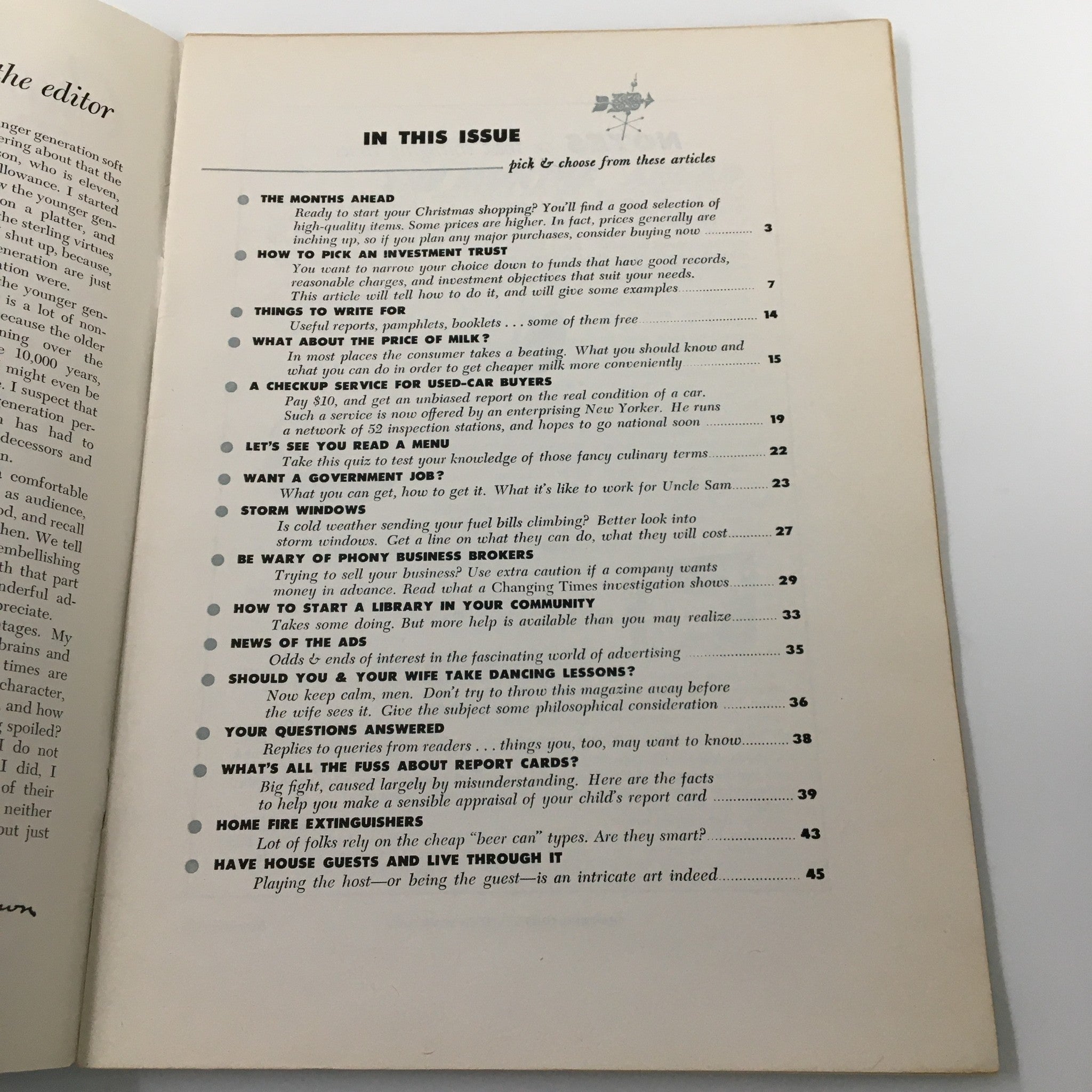 VTG Changing Times Magazine November 1955 How To Pick An Investment Trust