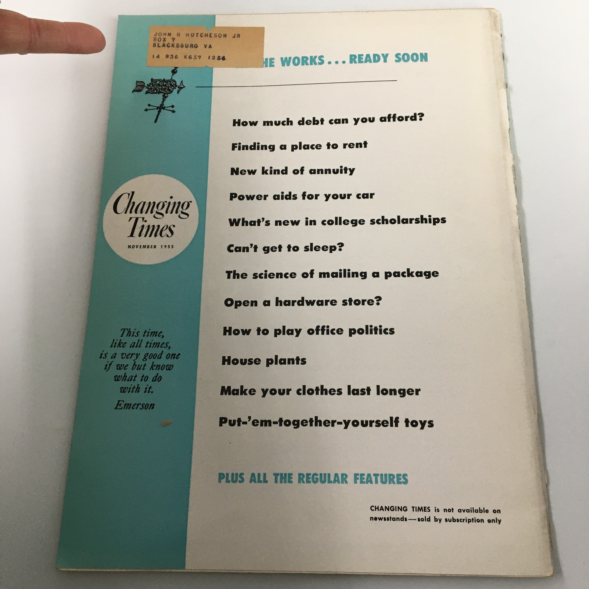 VTG Changing Times Magazine November 1955 How To Pick An Investment Trust