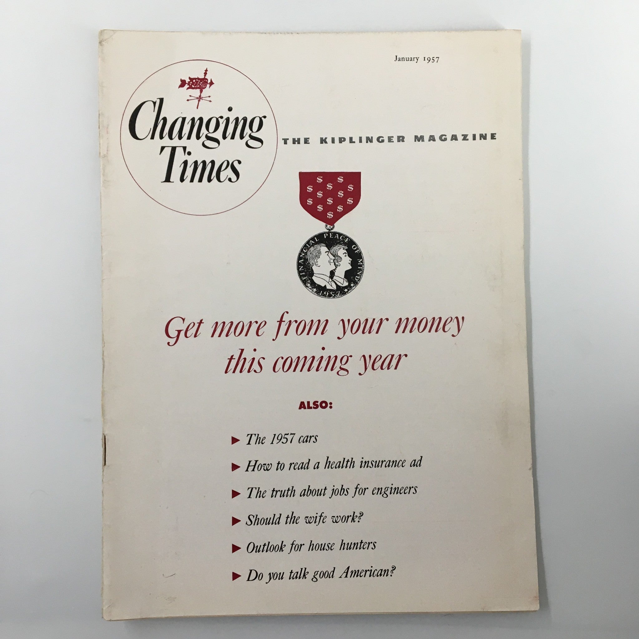 VTG Changing Times Magazine January 1957 Get More From Your Money This Year