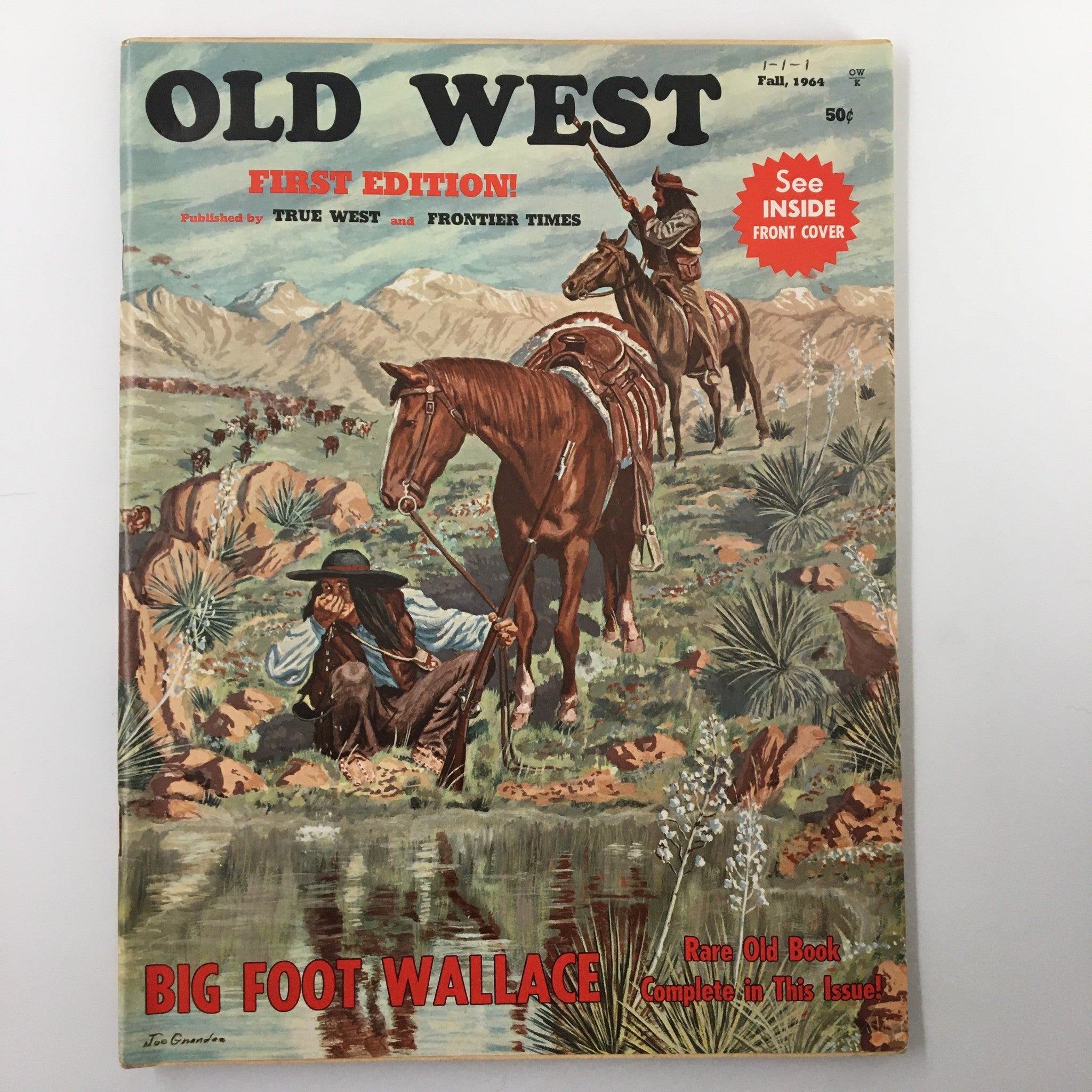 VTG Old West Magazine Fall 1964 The Rifle That Opened West No Label