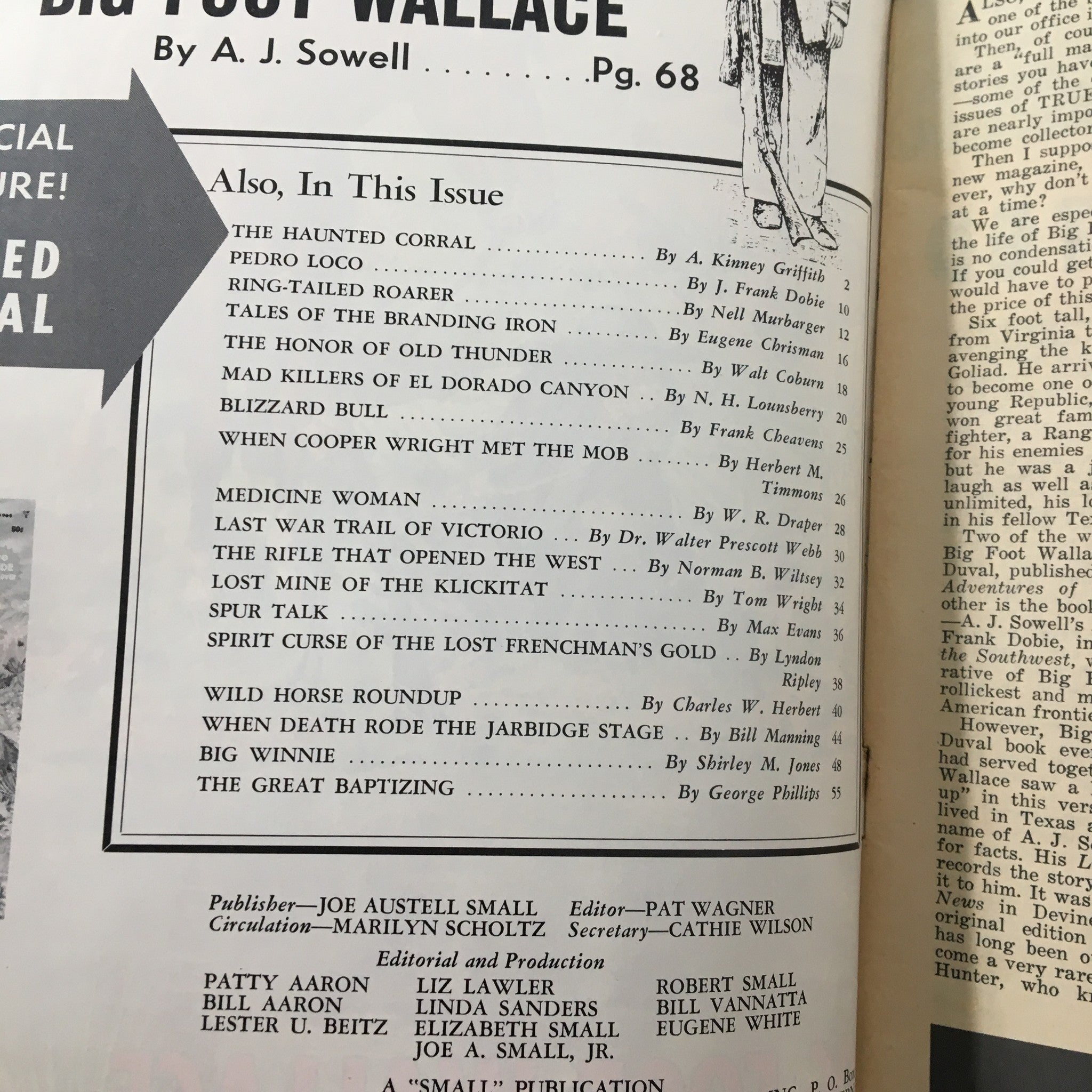 VTG Old West Magazine Fall 1964 The Rifle That Opened West No Label