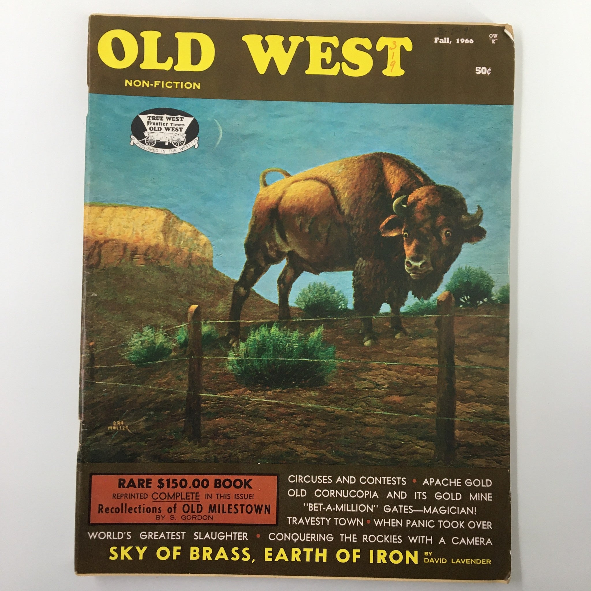 VTG Old West Magazine Fall 1966 Pawnee Bill Little Giant of Oklahoma No Label