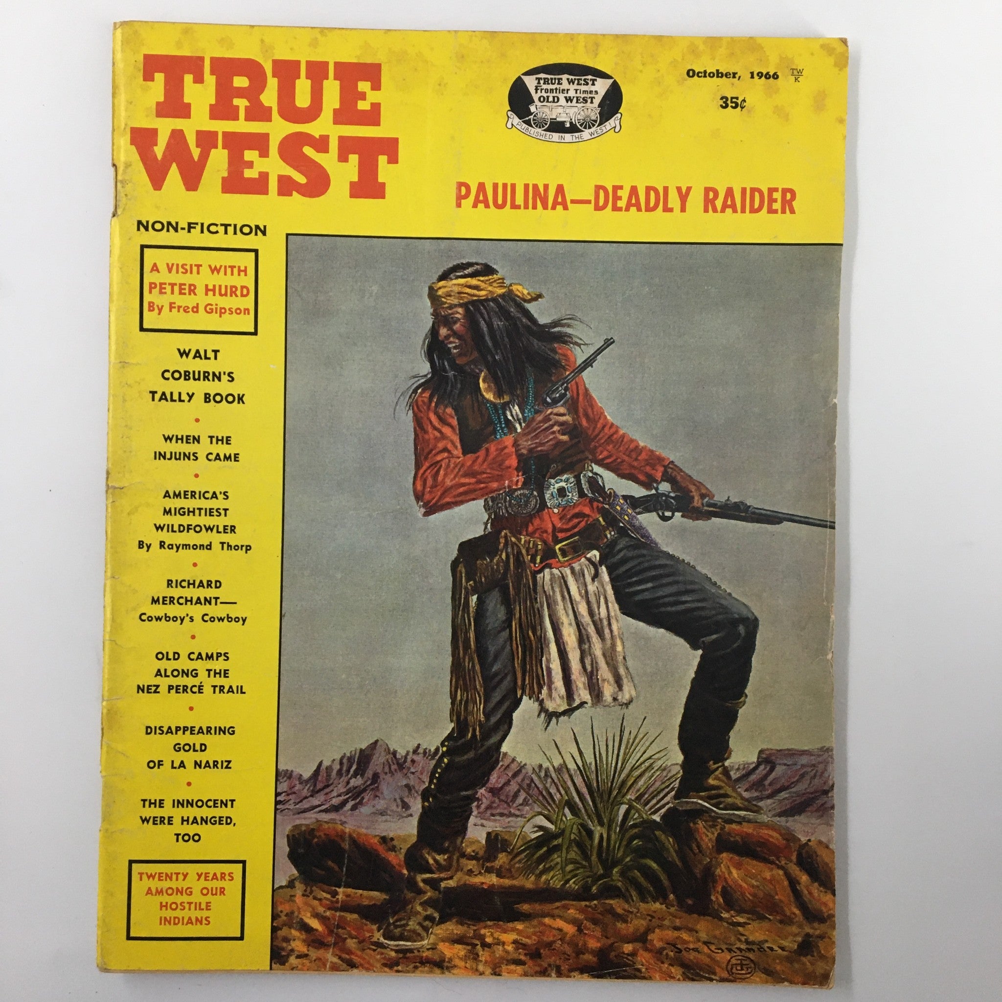 VTG True West Magazine October 1966 Vol. 14 #1 Paulia - Deadly Rider No Label