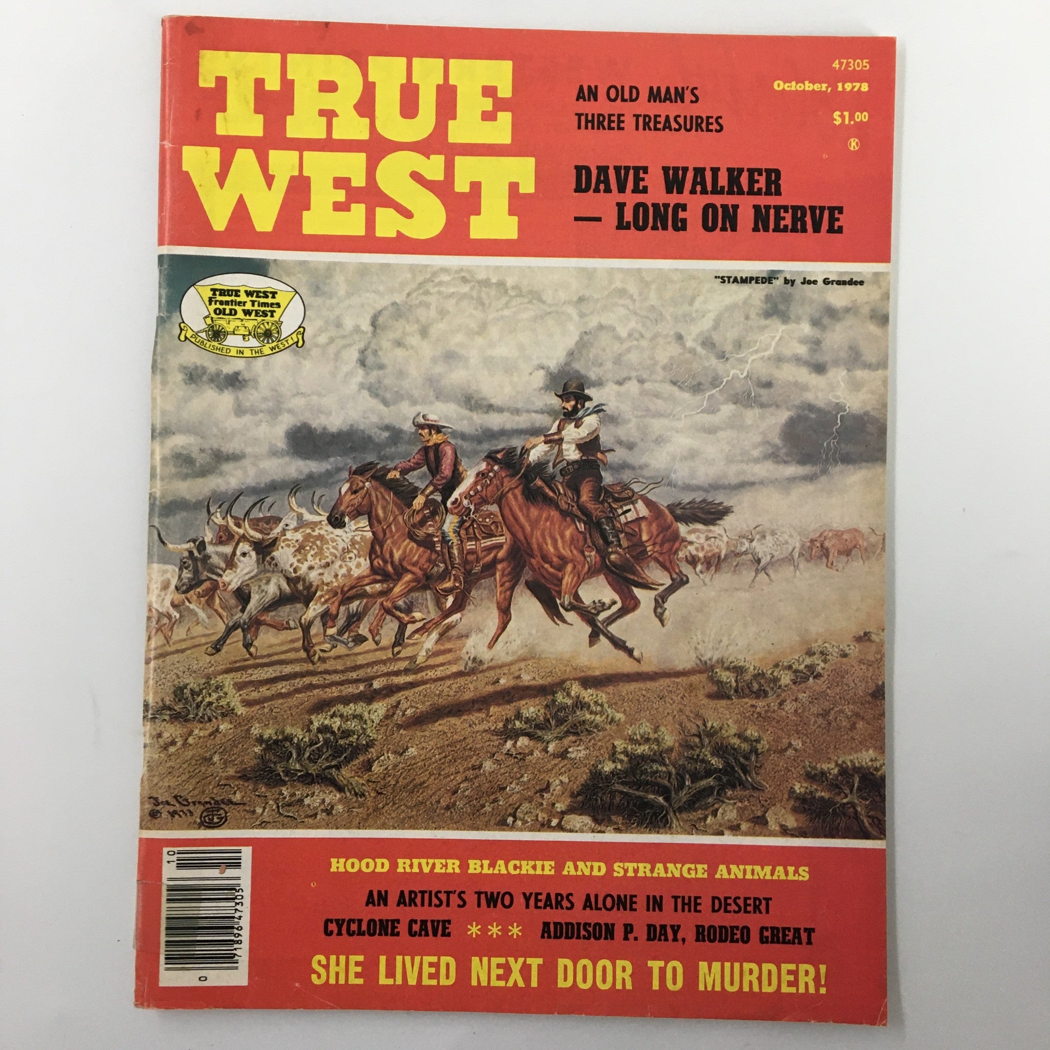 VTG True West Magazine October 1978 Vol 26 #1 Dave Walker Long on Nerve No Label