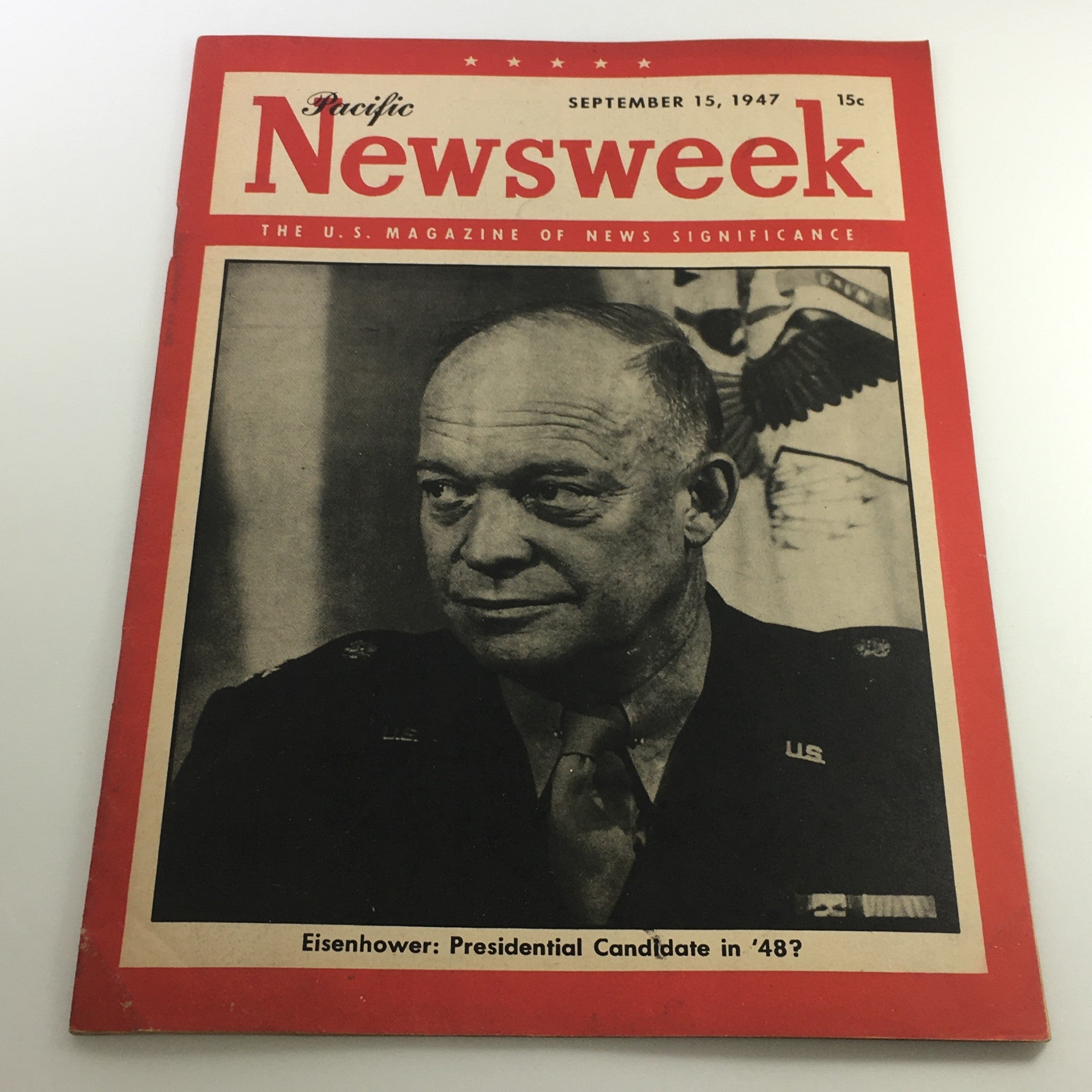 VTG Newsweek Magazine September 15 1947 - Dwight D. Eisenhower Pacific No Label