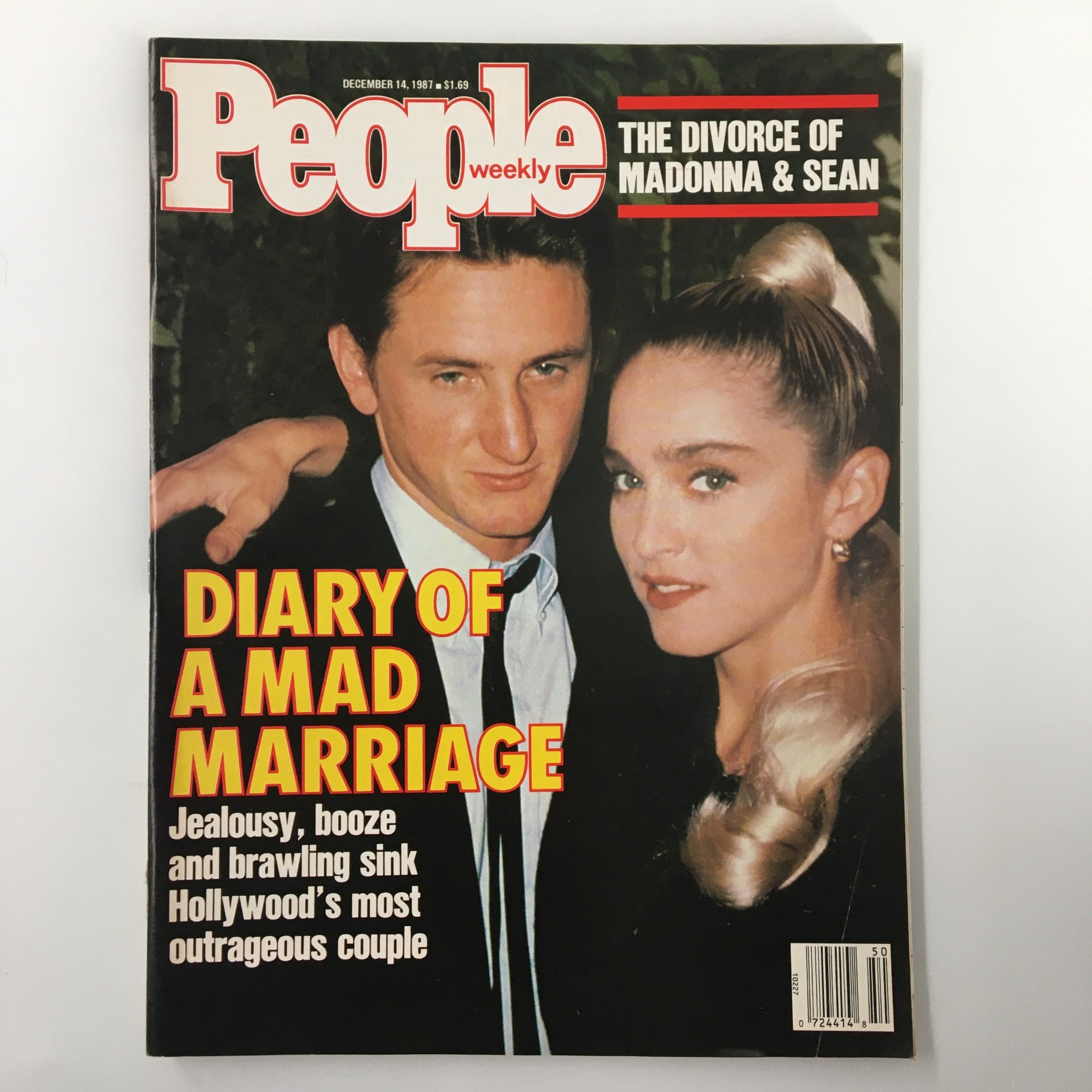 VTG People Weekly Magazine December 14 1987 Madonna and Sean Penn No Label