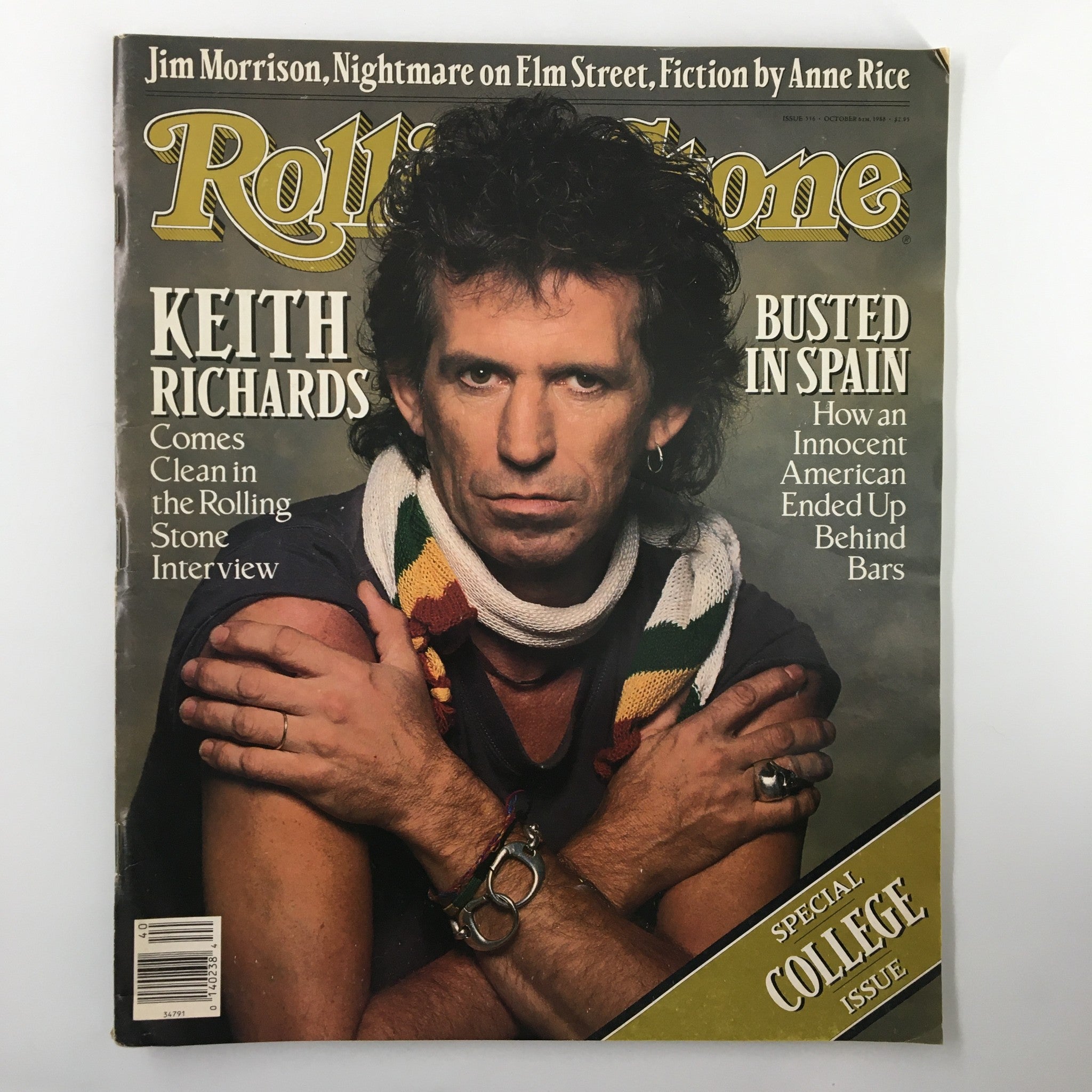 VTG Rolling Stone Magazine October 6 1988 Keith Richards Comes Clean No Label