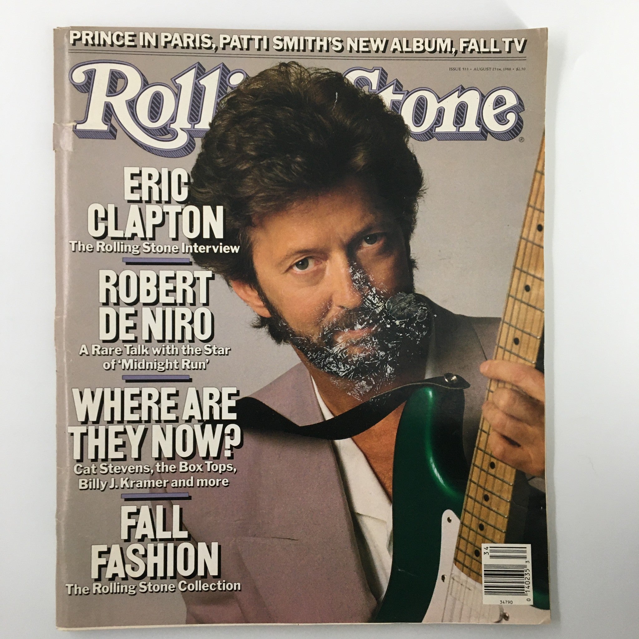 VTG Rolling Stone Magazine August 25 1988 Eric Clapton, Robert De Niro No Label