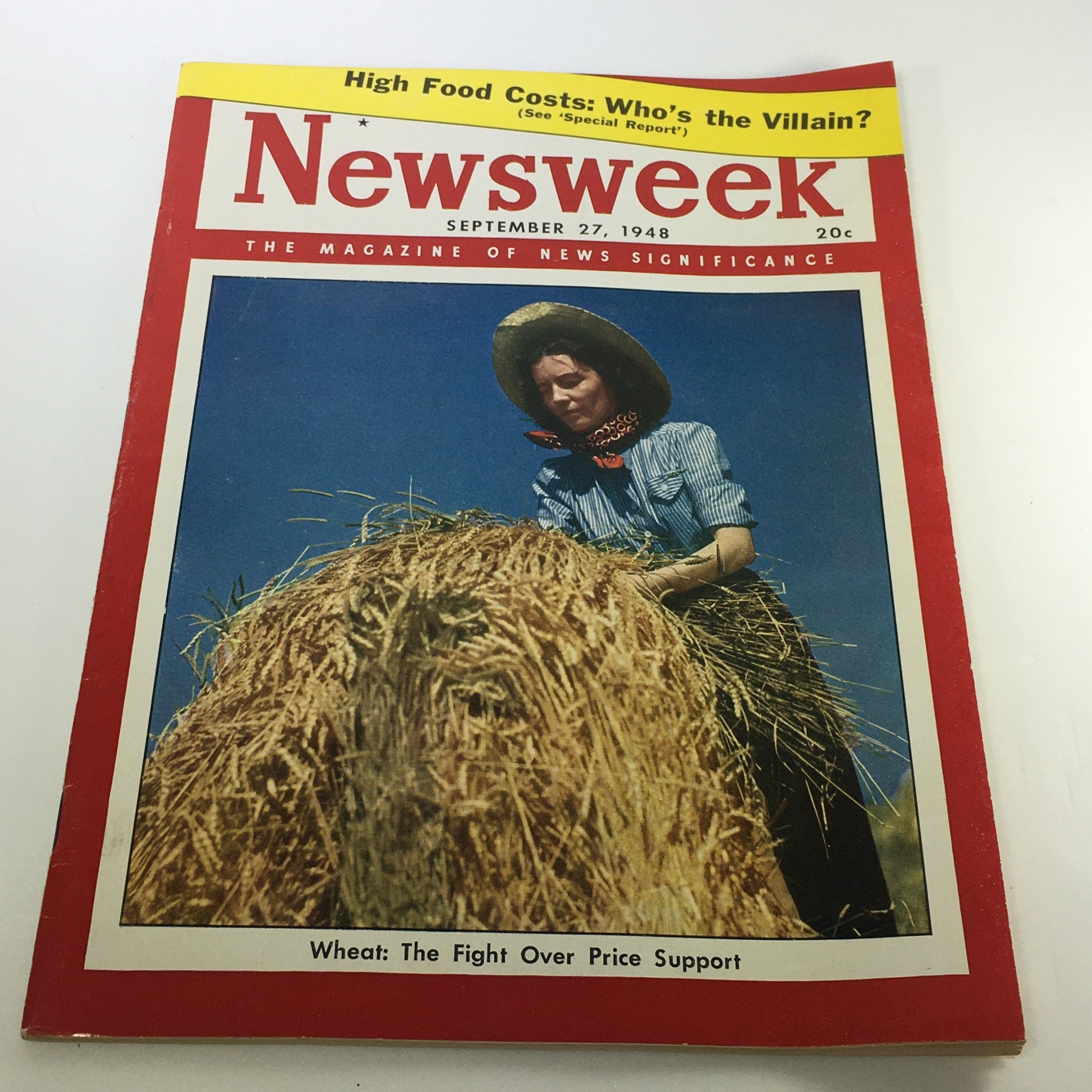 VTG Newsweek Magazine September 27 1948 Wheat Fight Over Price Support No Label