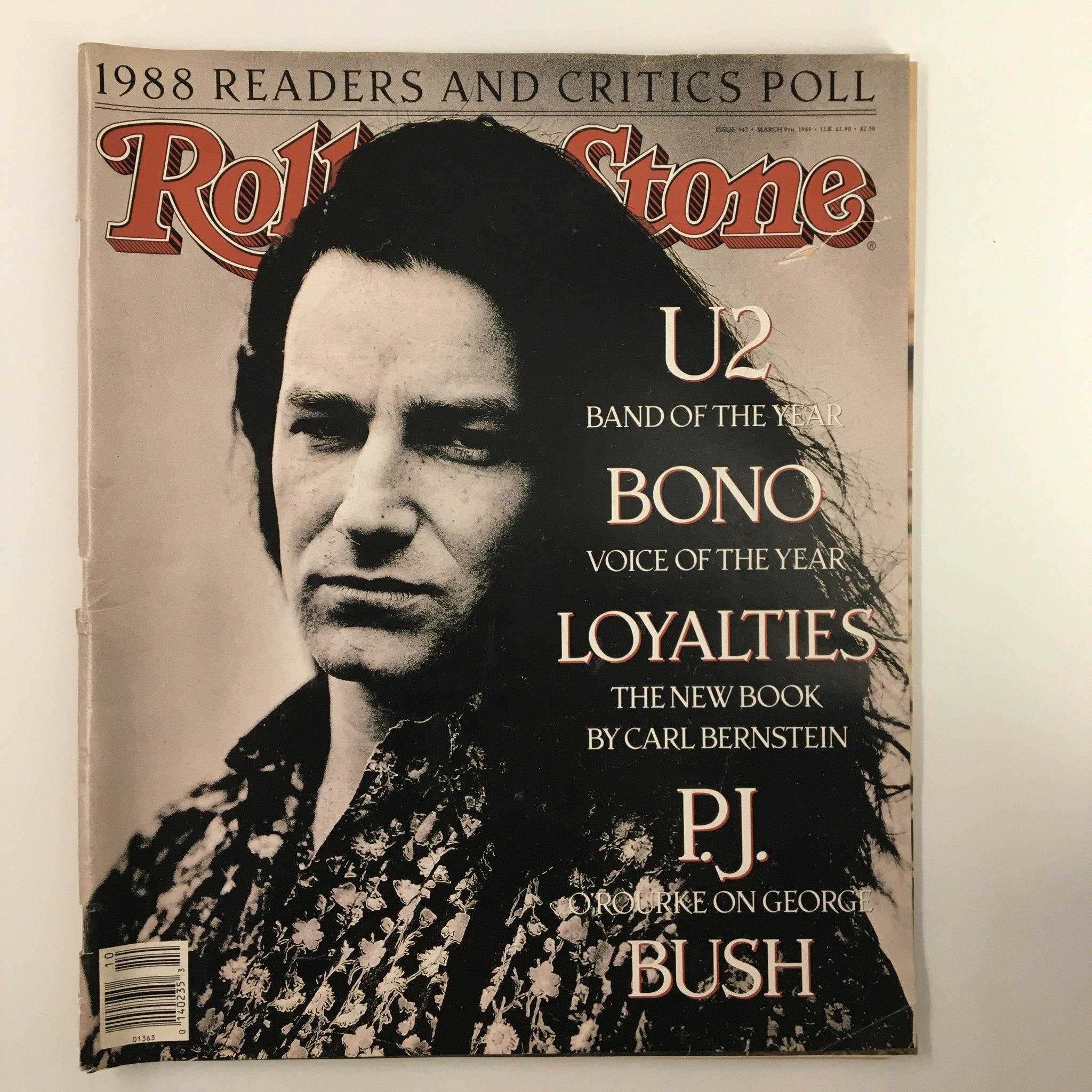 VTG Rolling Stone Magazine March 9 1989 U2, Bono and Loyalties No Label