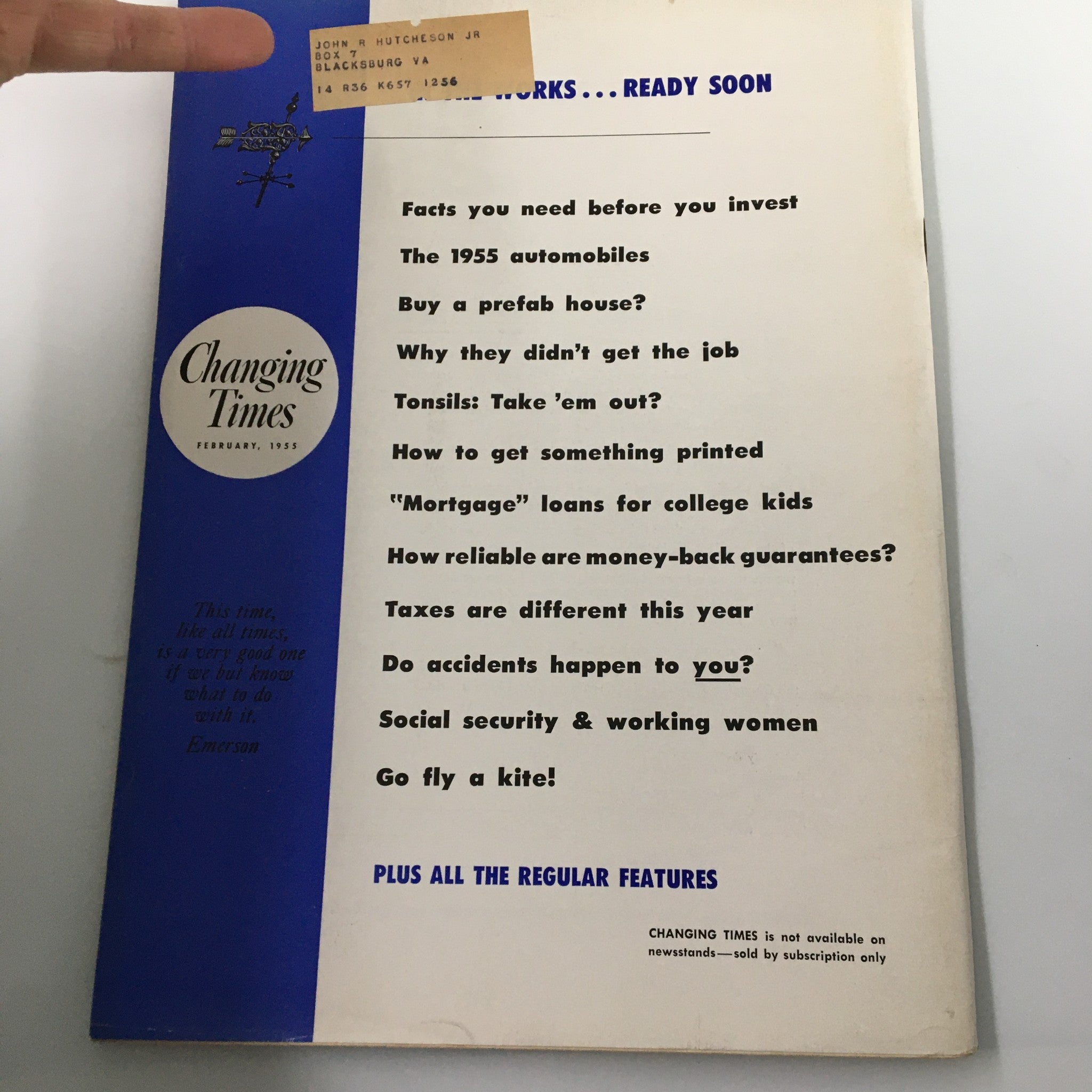 VTG Changing Times Magazine February 1955 What A Good High School Should Do