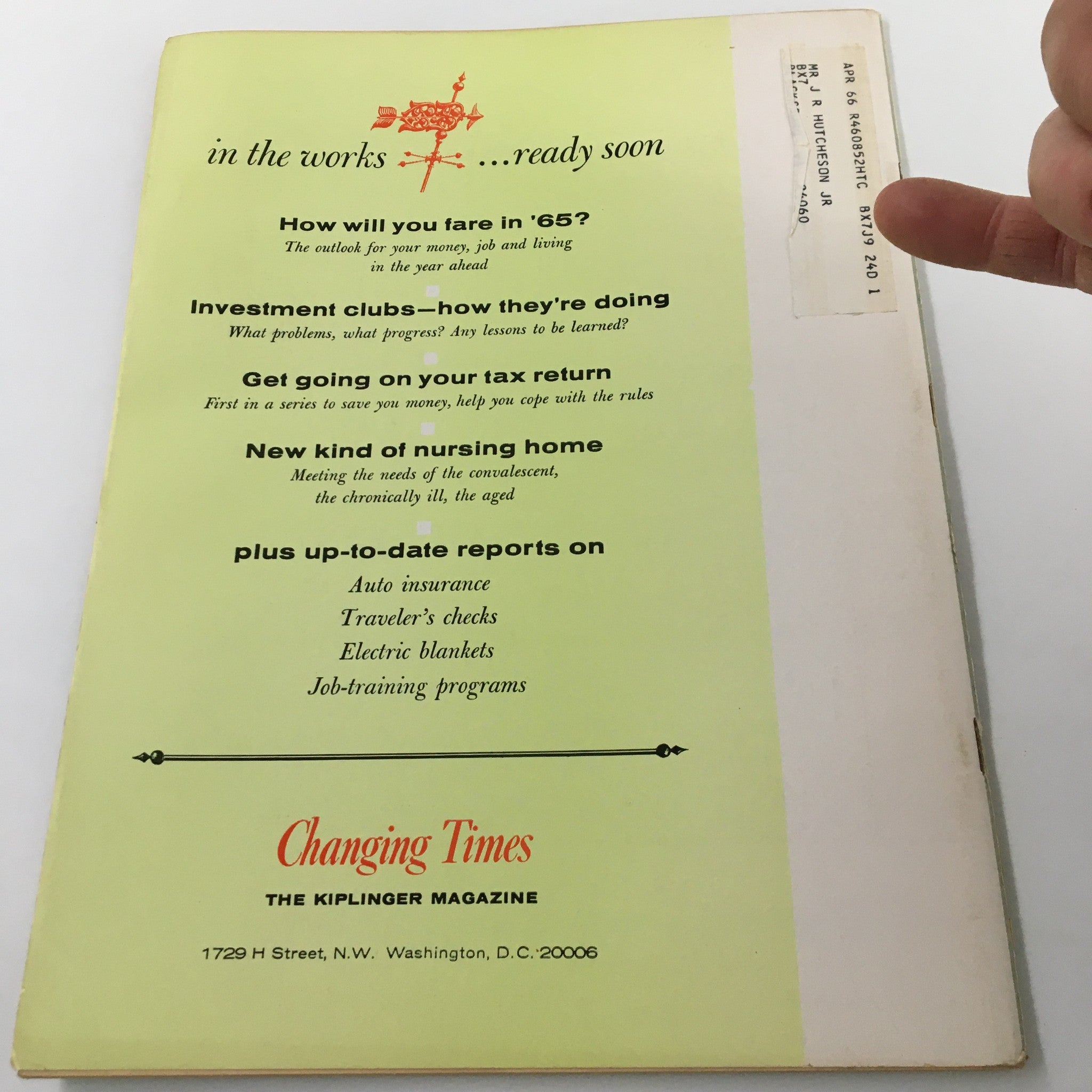 VTG Changing Times Magazine December 1964 Where People Keep Their Savings & Why