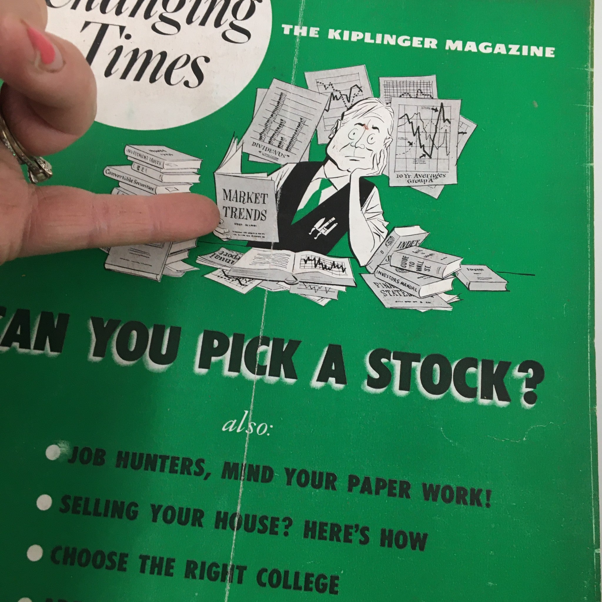 VTG Changing Times Magazine March 1952 Job Hunters Mind Your Paper Work