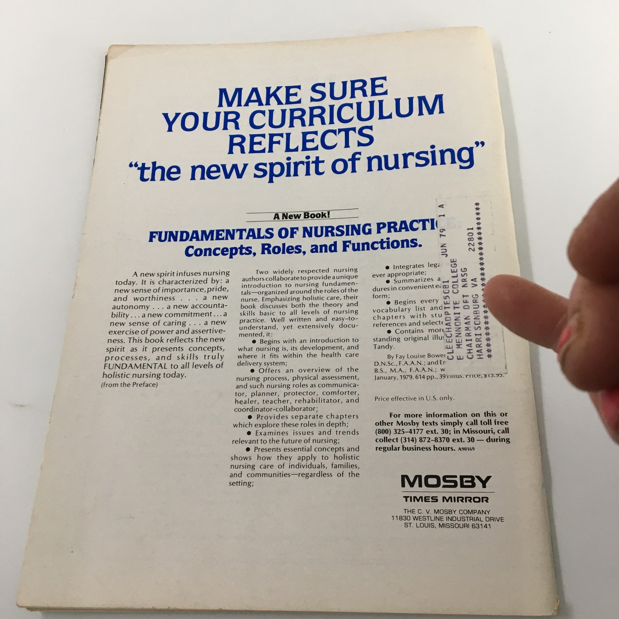 VTG Nursing Outlook Magazine February 1979 Implementing A Conceptual Framework