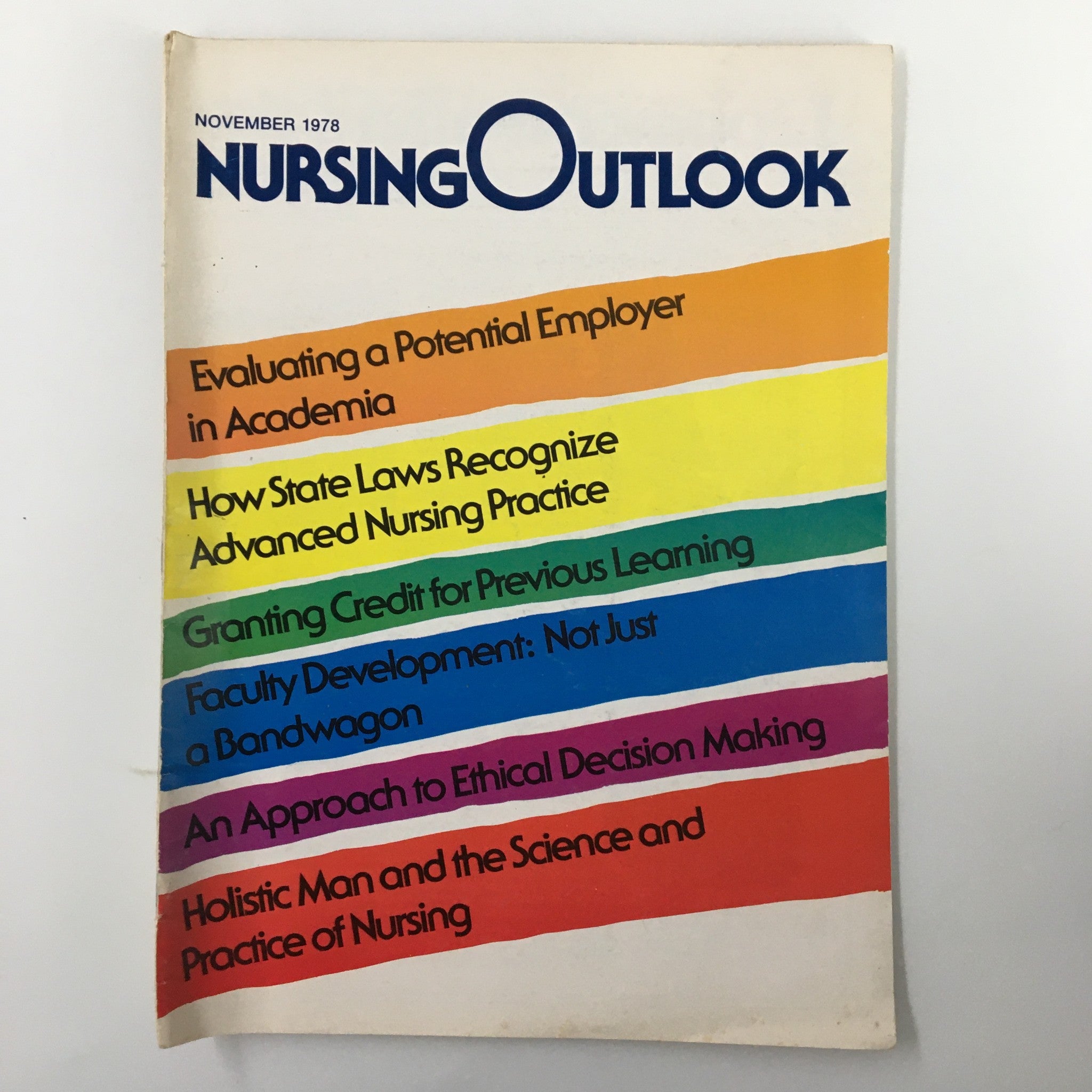 VTG Nursing Outlook Magazine November 1978 Evaluating A Potential Employer