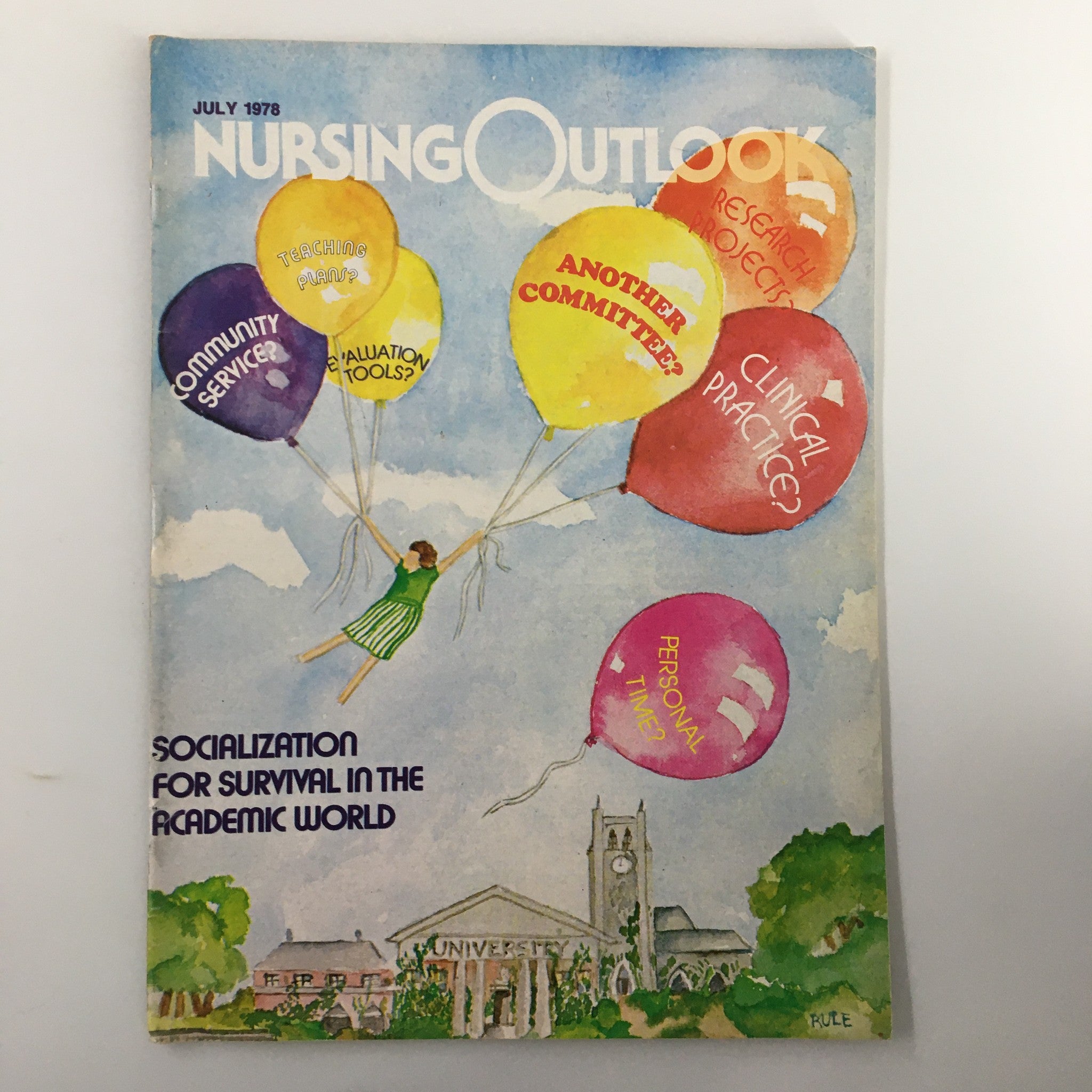 VTG Nursing Outlook Magazine July 1978 Socialization Survival in Academic World