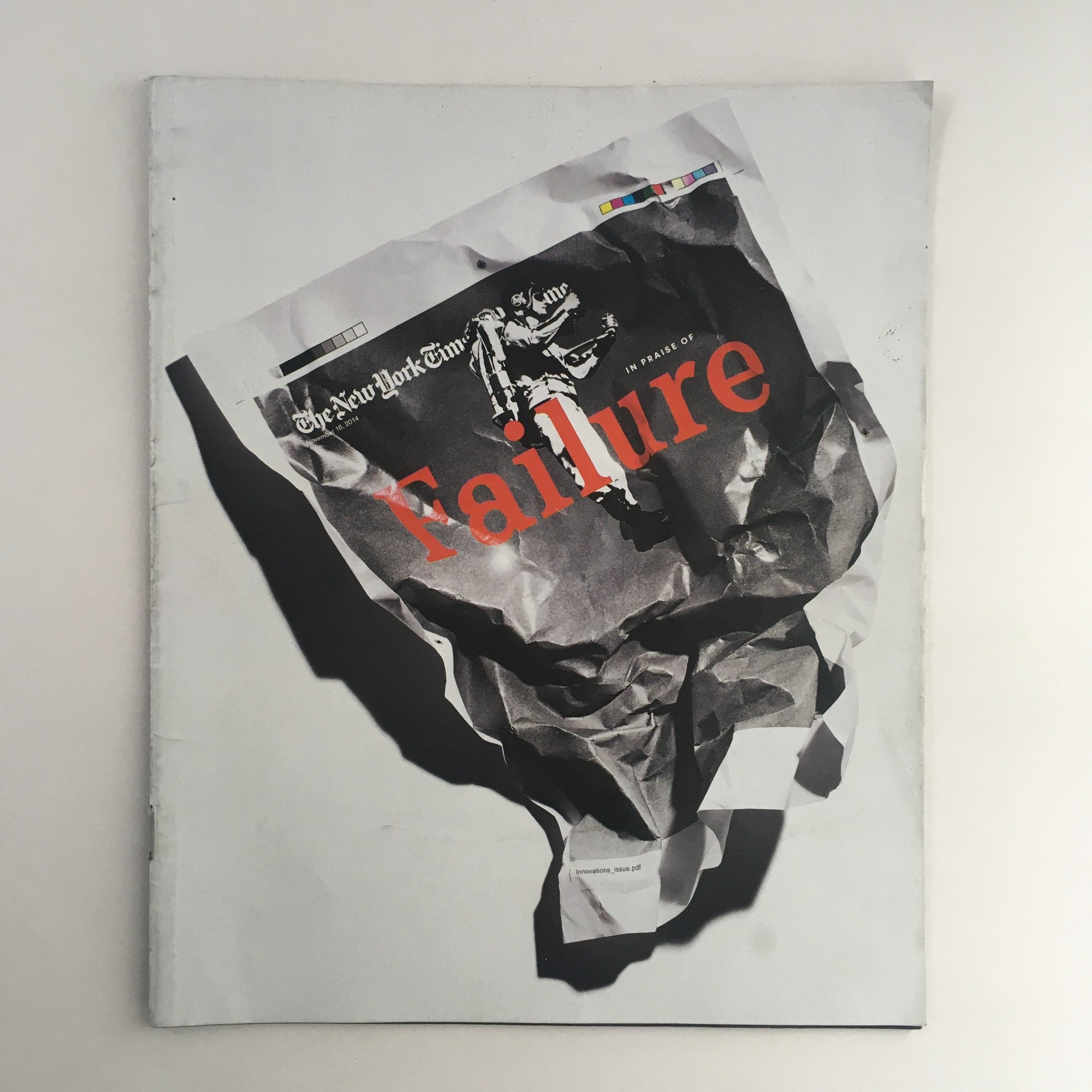 The New York Times Magazine November 16 2014 In Praise of Failure, No Label VG