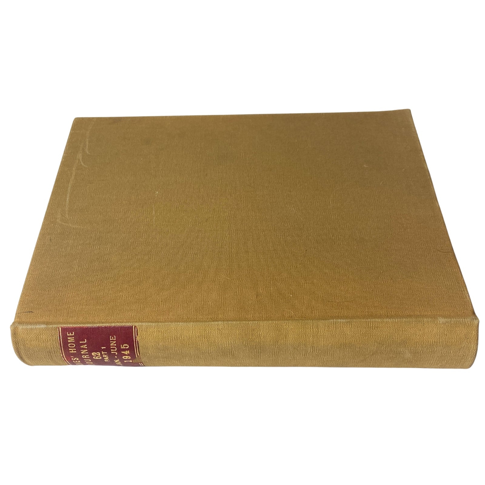Ladies' Home Journal Library Bound Magazine 1945, a side profile of the bound volume, highlighting the sturdy cover and spine design.