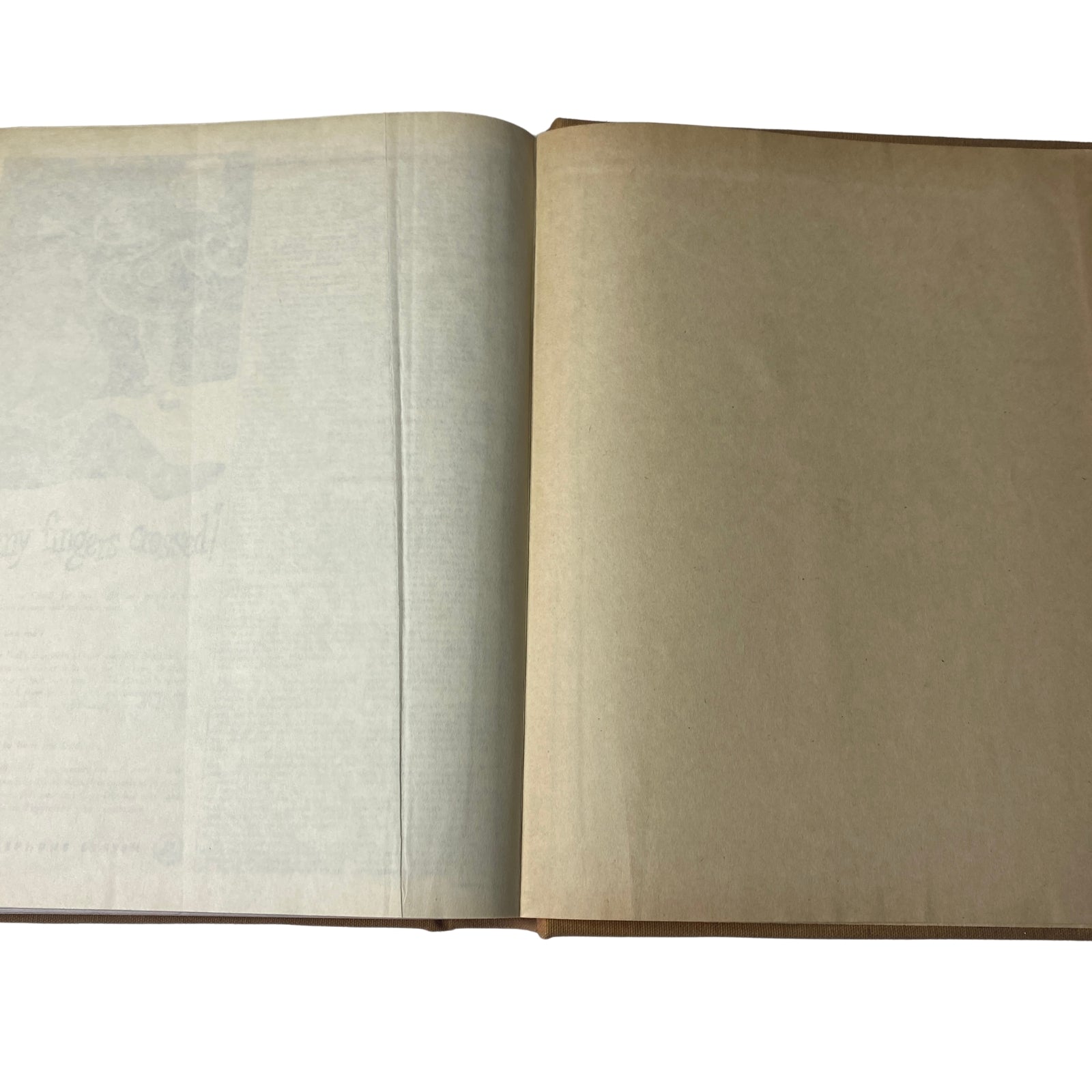 Interior page of the Ladies' Home Journal Library Bound Magazine 1945 showing blank pages, indicating the magazine's preserved condition.